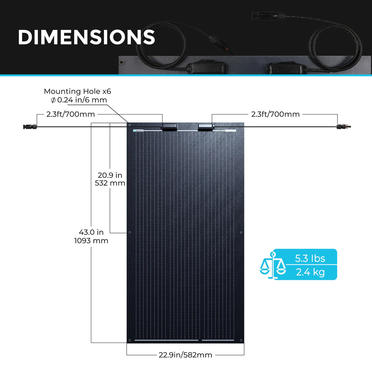 100W Lightweight Flexible Solar Panel(Black Division) - Image 7