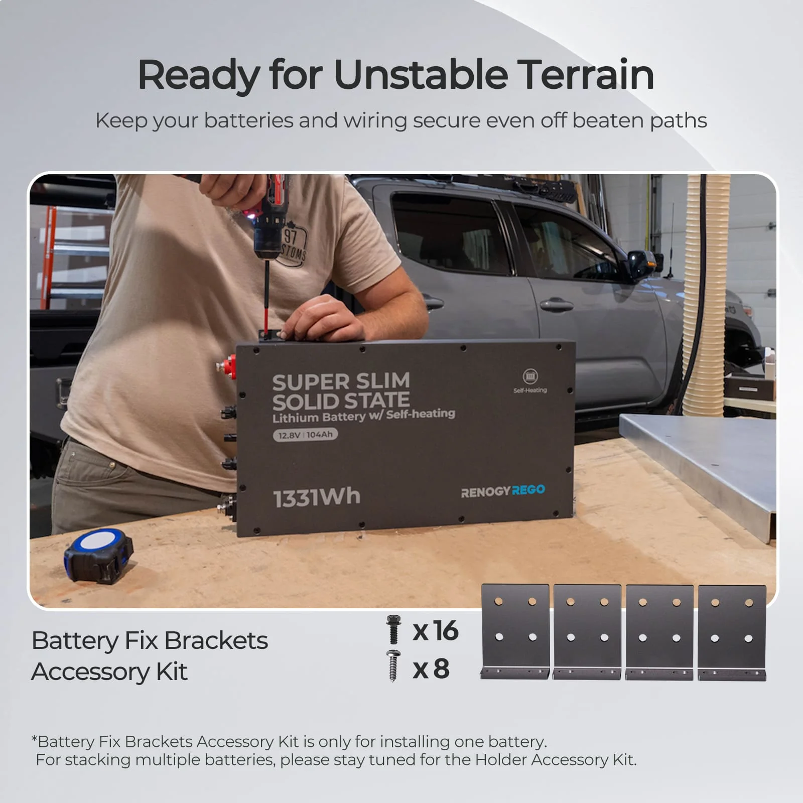 12V 104Ah Super Slim Lithium Iron Phosphate Battery with Self-Heating | Rego Series - Image 4