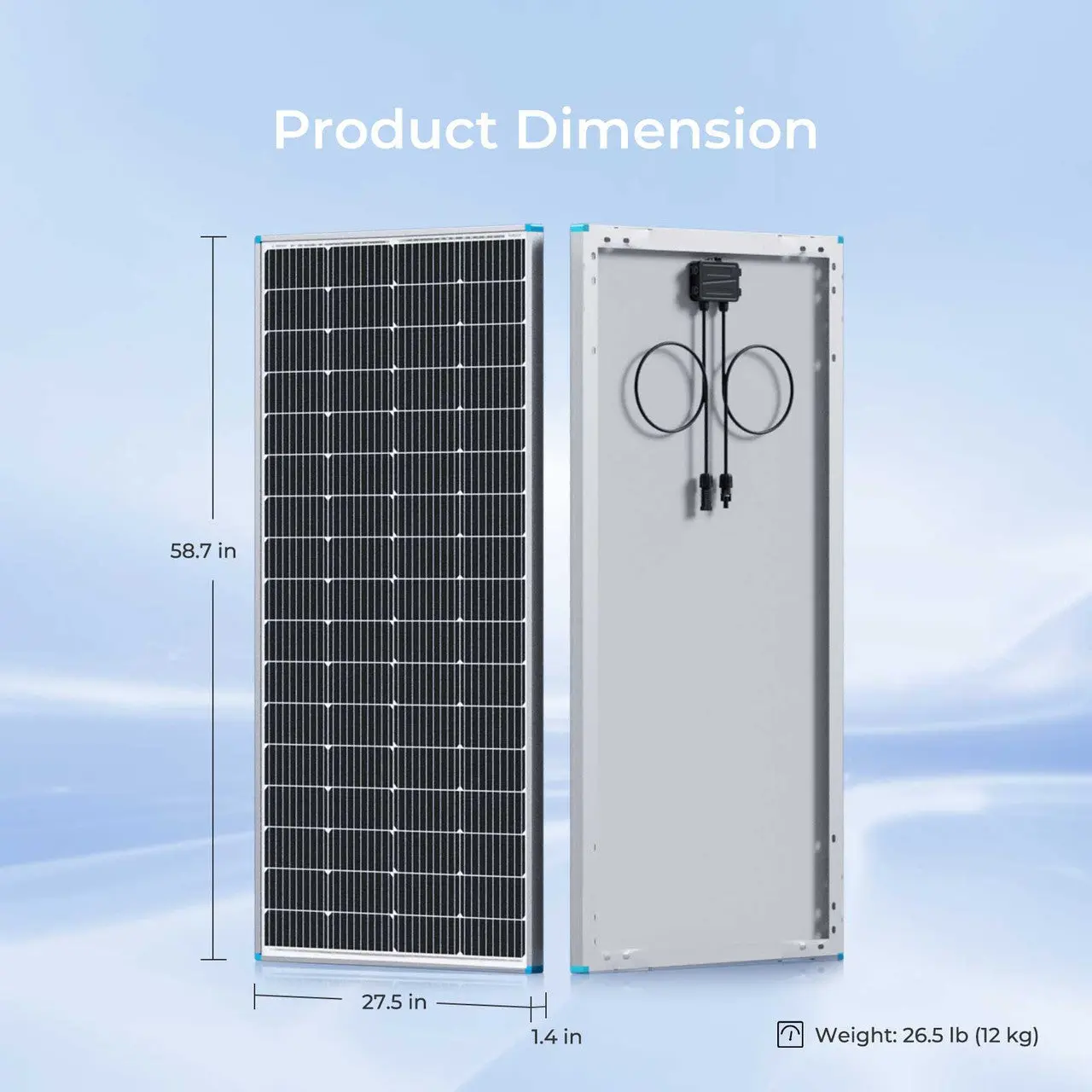 200 Watt 12 Volt Monocrystalline Solar Panel with 40 Amp MPPT Charge Controller - Image 6