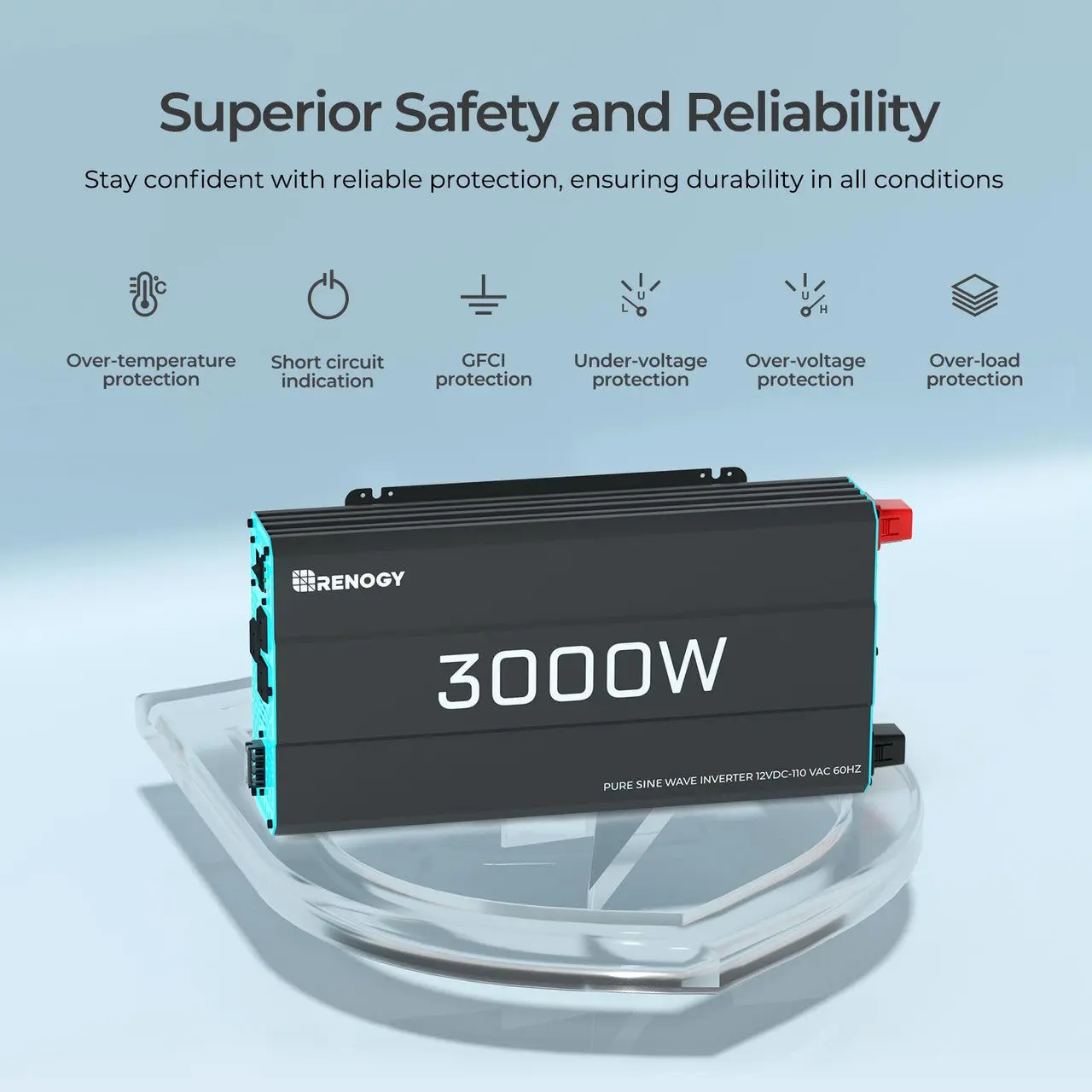 700W/1000W/2000W/3000W 12V Pure Sine Wave Inverter - Image 9