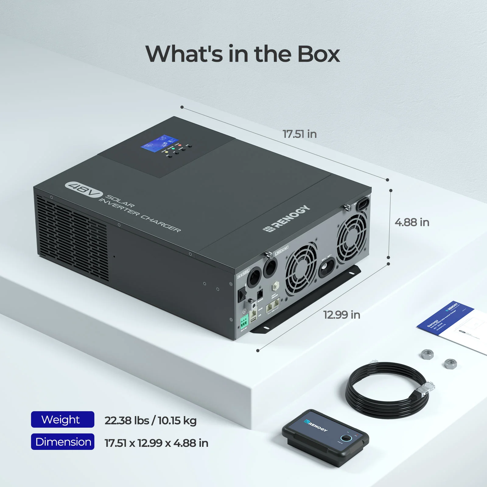 48V Premium Backup System – 50Ah Self-Heating LiFePO4 Battery & 3500W Pure Sine Wave Solar Inverter Charger - Image 16