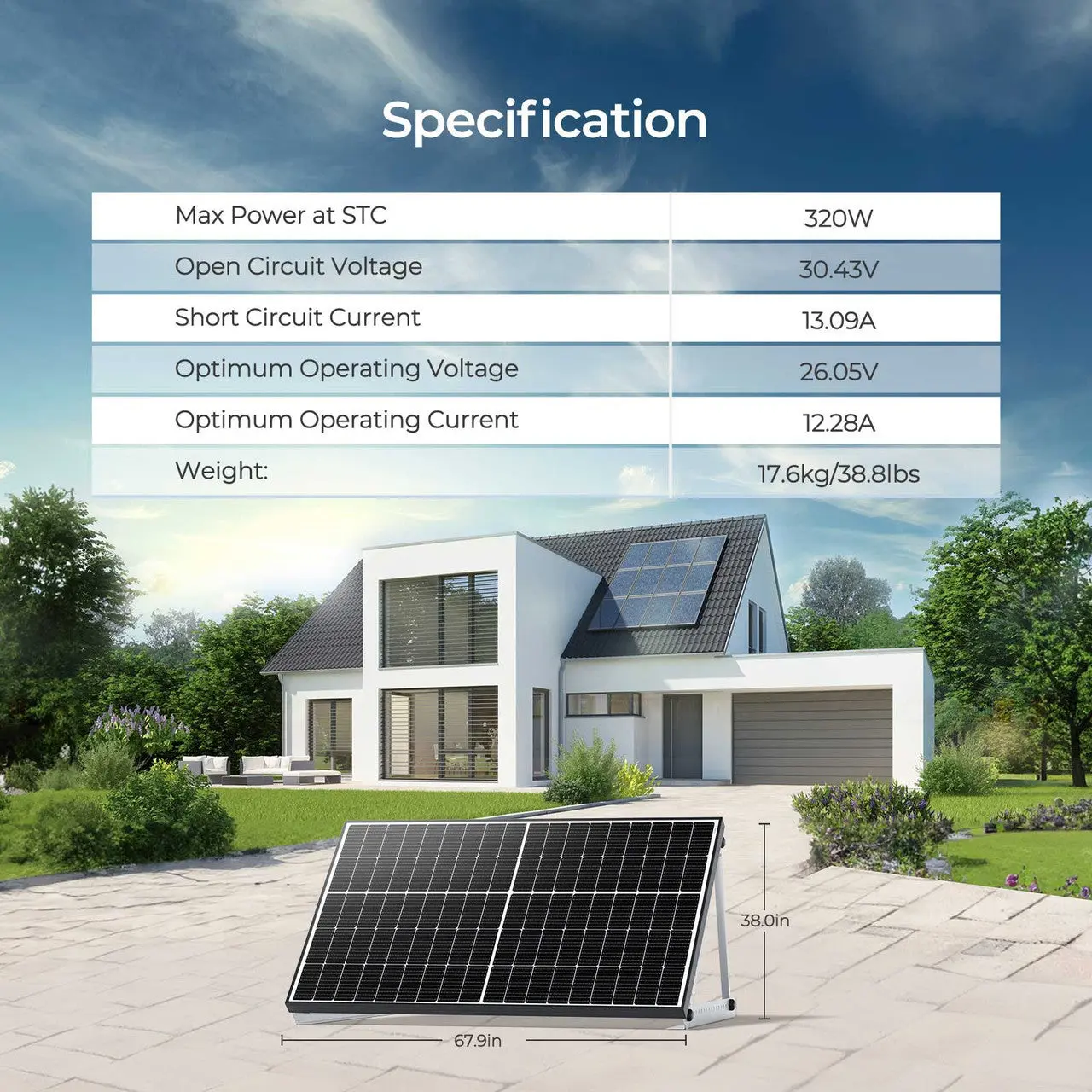 320W Bifacial Solar Panel(2-Pack) - Image 4