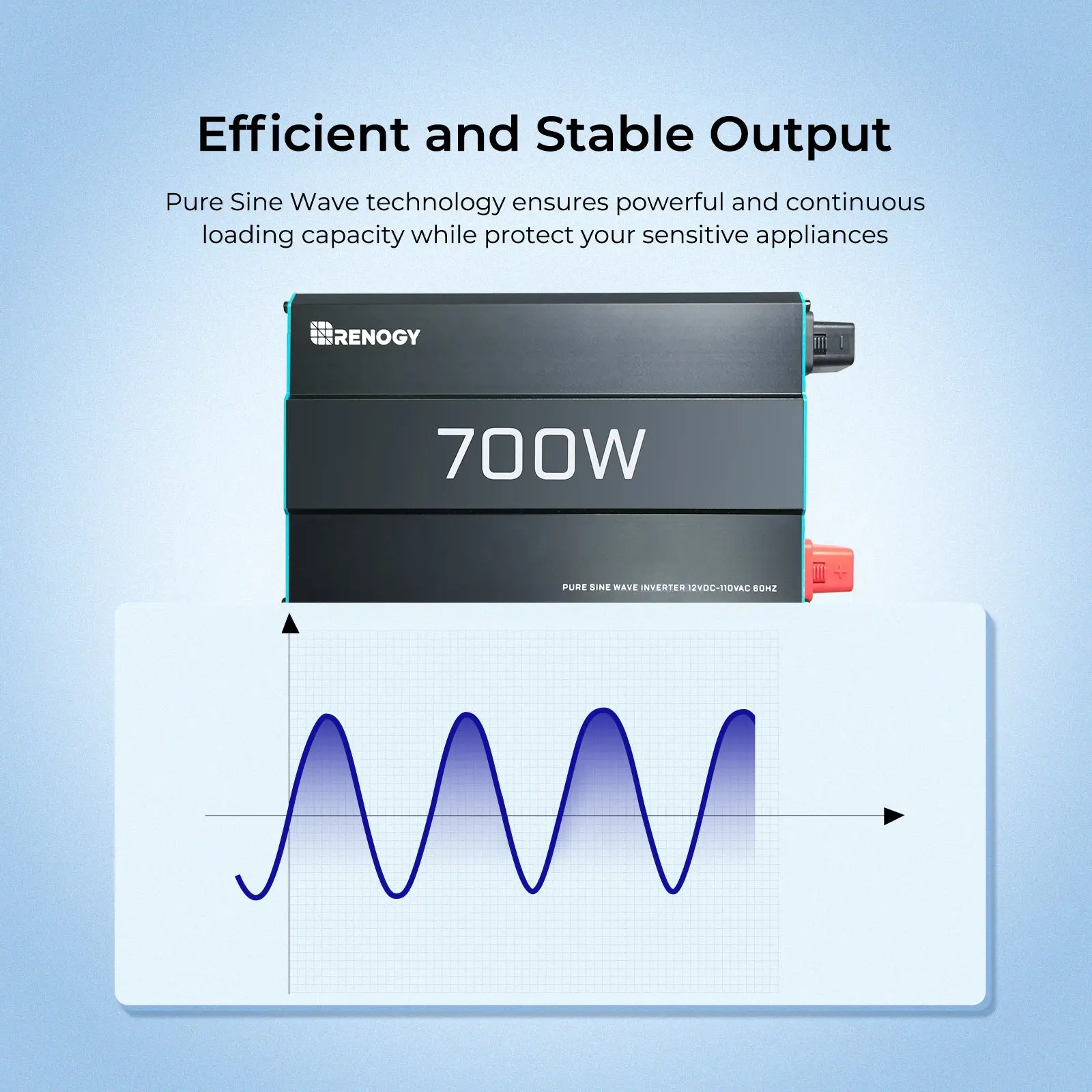 700W 12V Pure Sine Wave Inverter - Image 3
