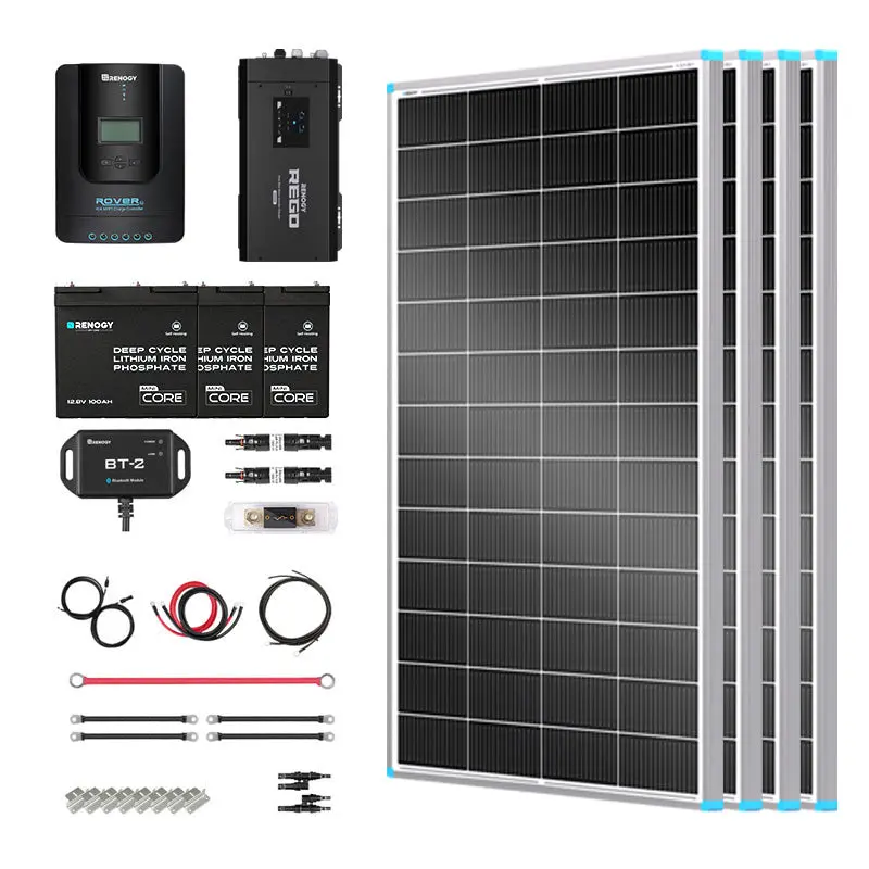 800W 12V Complete Solar Panel Kit with 3.6kWh Battery - Image 12