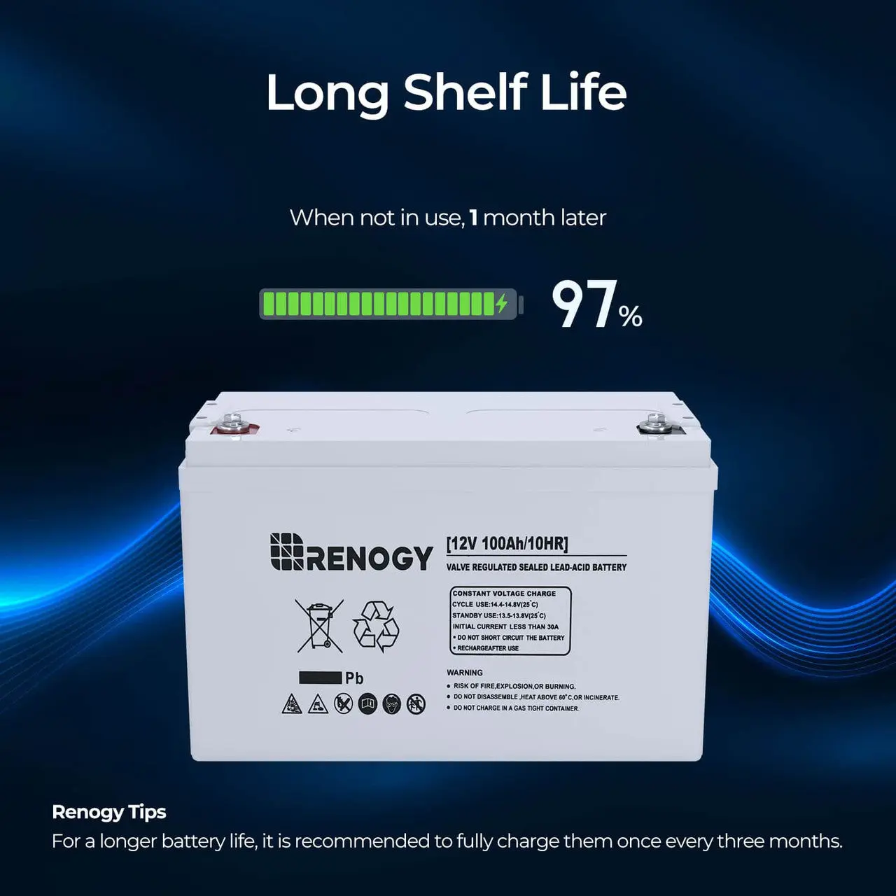 Deep Cycle AGM Battery 12 Volt 100Ah - Image 9