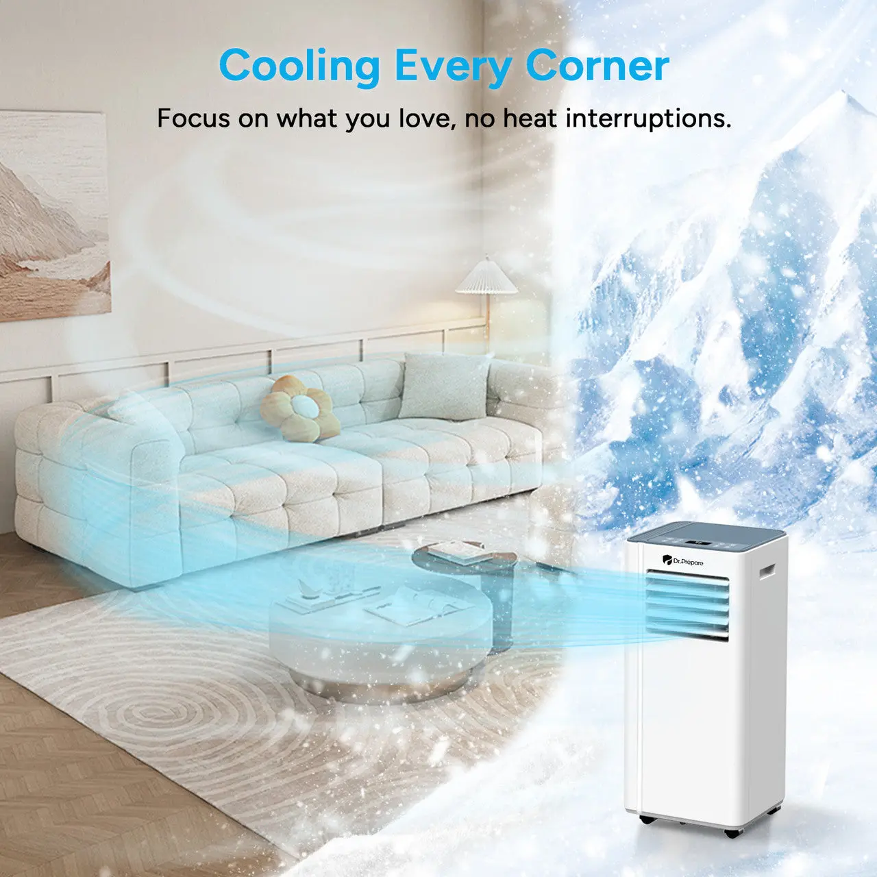 Dr.Prepare 10000 BTU Smart WiFi Portable Air Conditioner - Image 3
