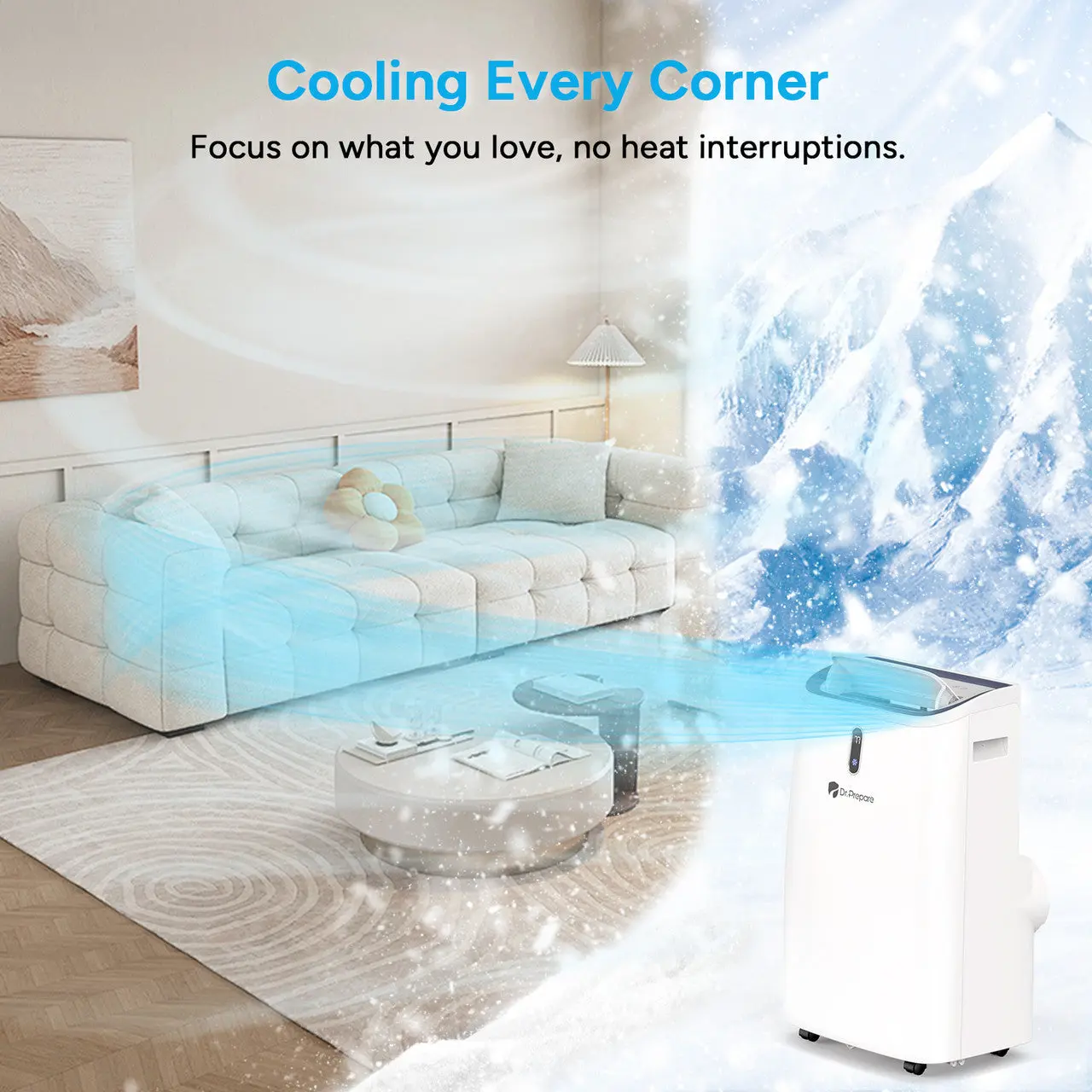 Dr.Prepare 14000 BTU Smart WiFi Portable Air Conditioner - Image 5
