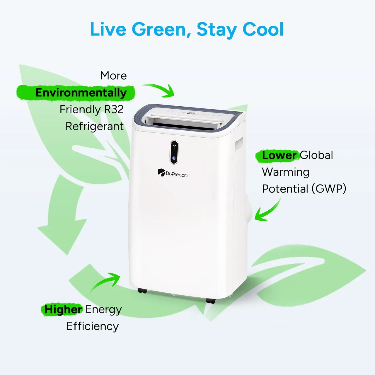 Dr.Prepare 14000 BTU Smart WiFi Portable Air Conditioner - Image 6