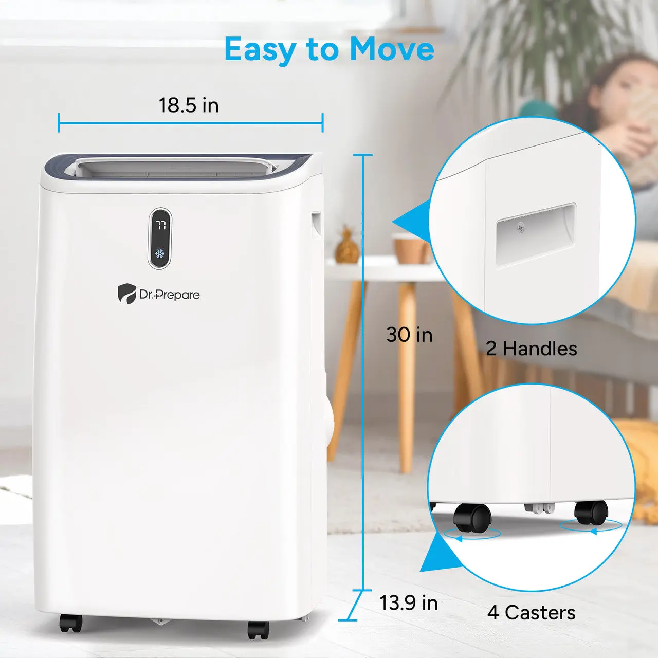Dr.Prepare 14000 BTU Smart WiFi Portable Air Conditioner - Image 8