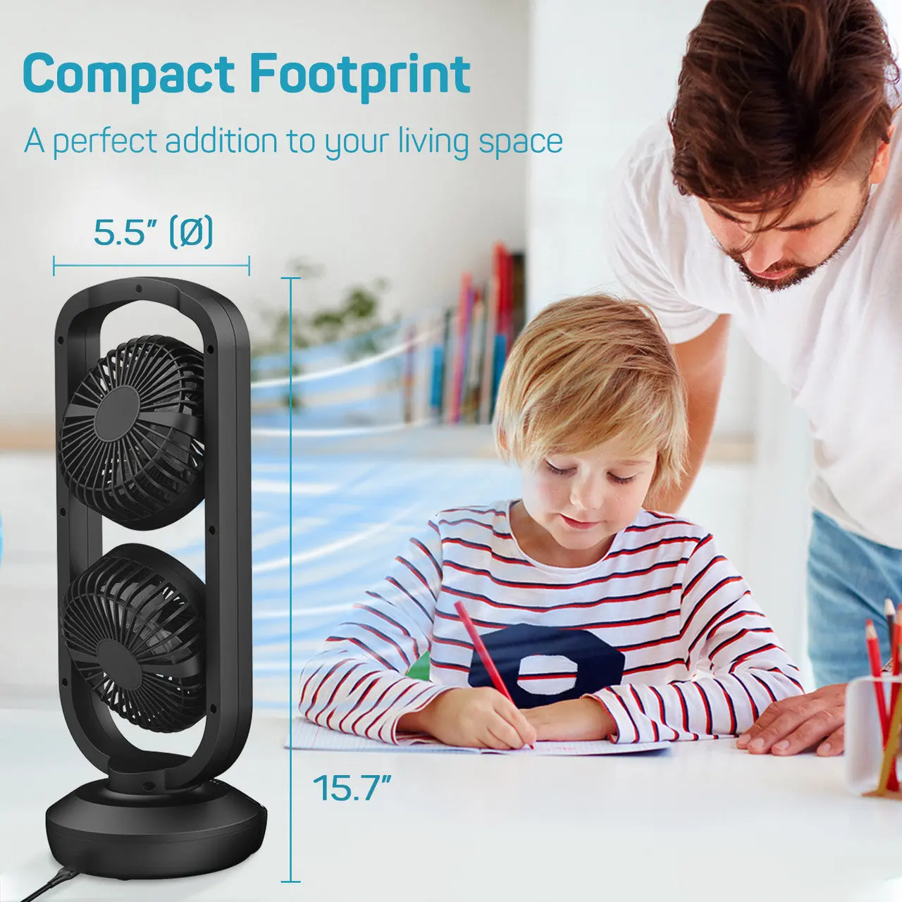 Dr.Prepare 15" Portable USB Desk Fan - Image 4