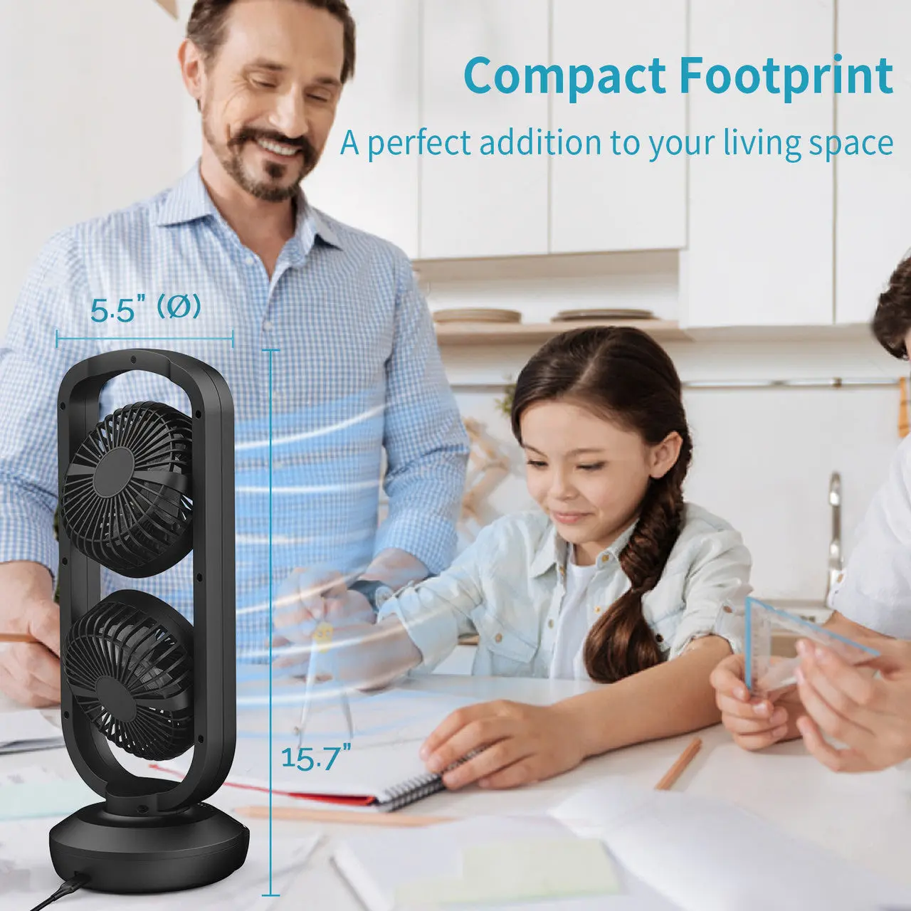 Dr.Prepare 15" Portable USB Desk Fan - Image 5