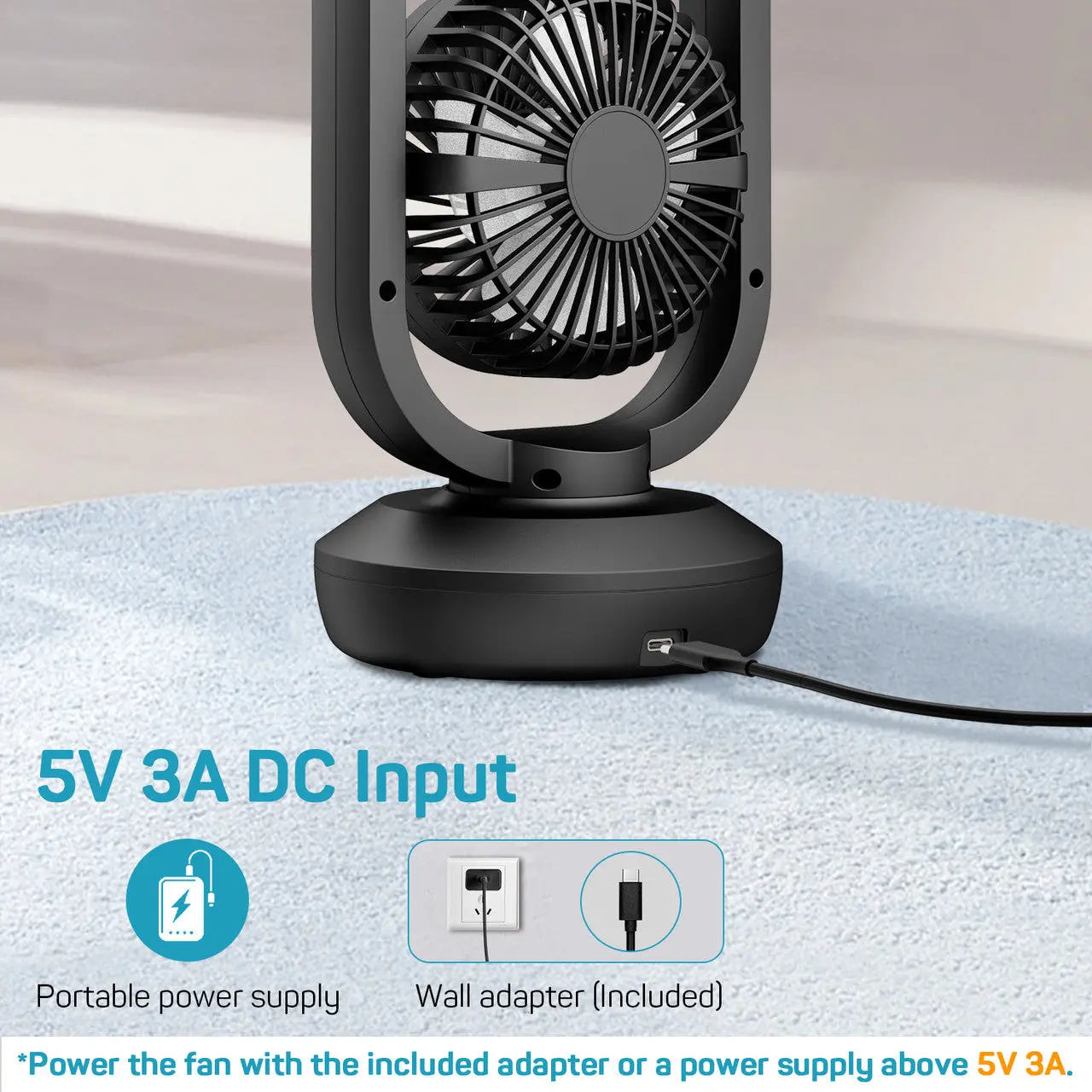 Dr.Prepare 15" Portable USB Desk Fan - Image 7