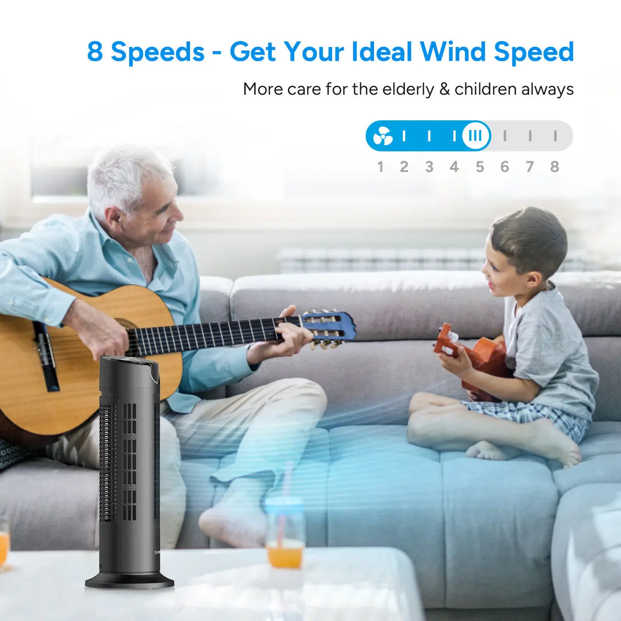 Dr.Prepare 16-inch Tower Fan with 12W DC Motor - Image 7