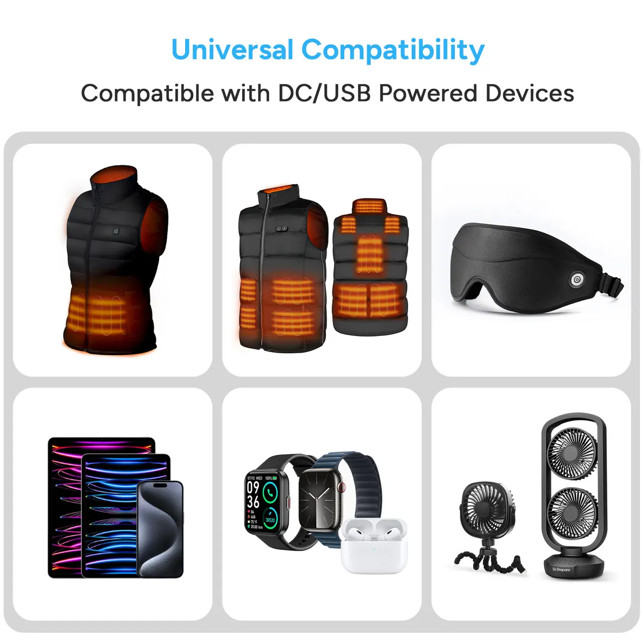 Dr. Prepare 16000mAh Portable Battery Fast-Charging Power Bank for Heated Vest - Image 5
