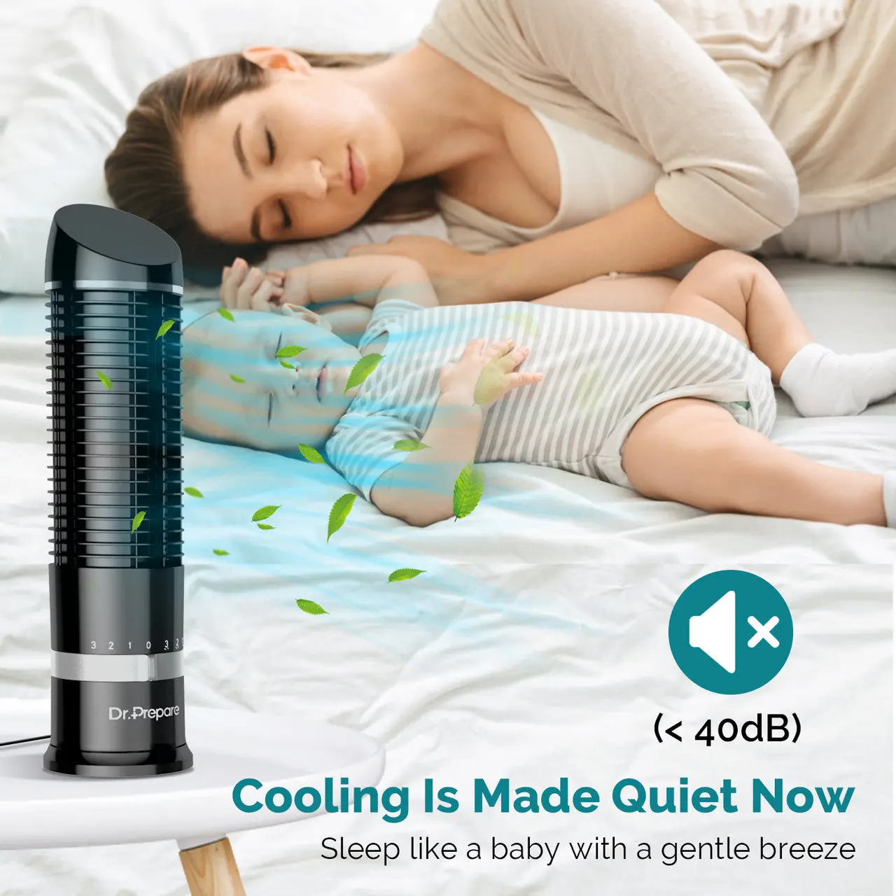 DR.PREPARE 16in Oscillating Tower Fan - Image 5