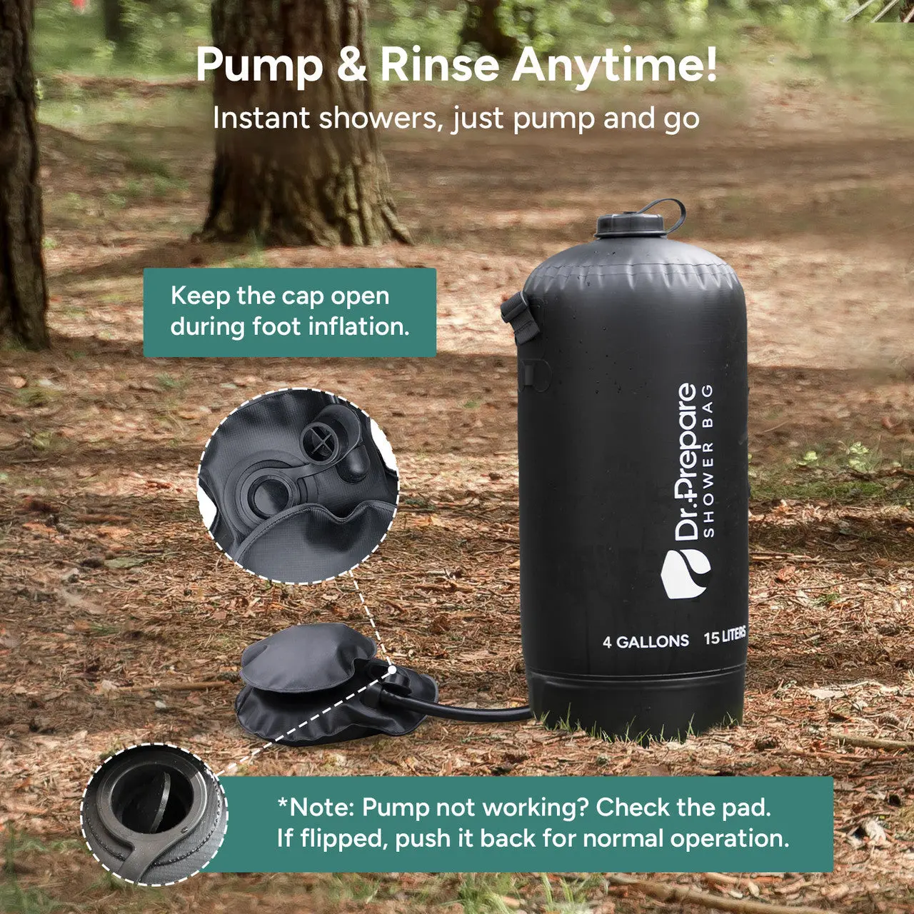 Dr.Prepare 20L Camping Shower Bag - Image 14