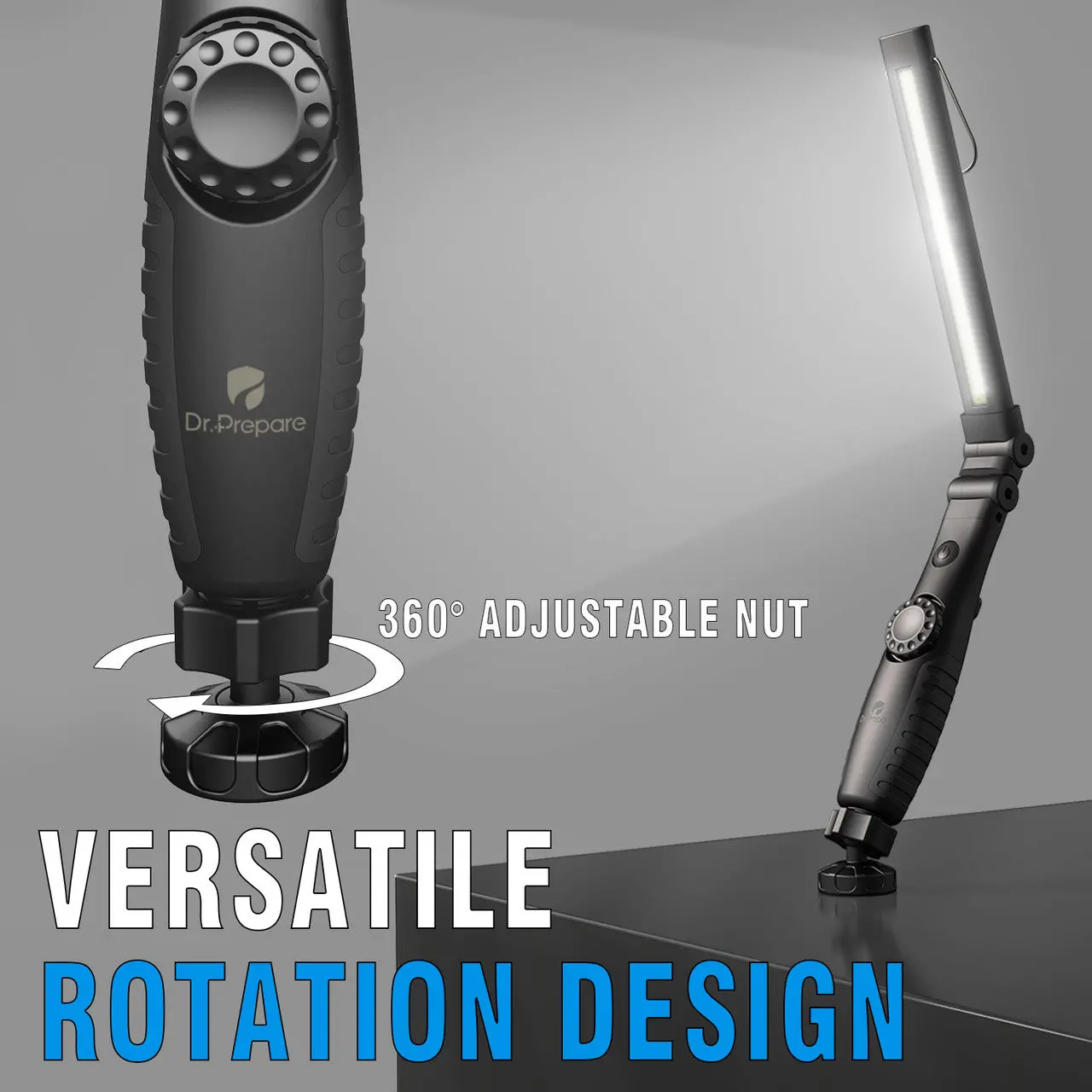Dr. Prepare 700-lumens 3200mAh Foldable Rechargeable LED Work Light - Image 6