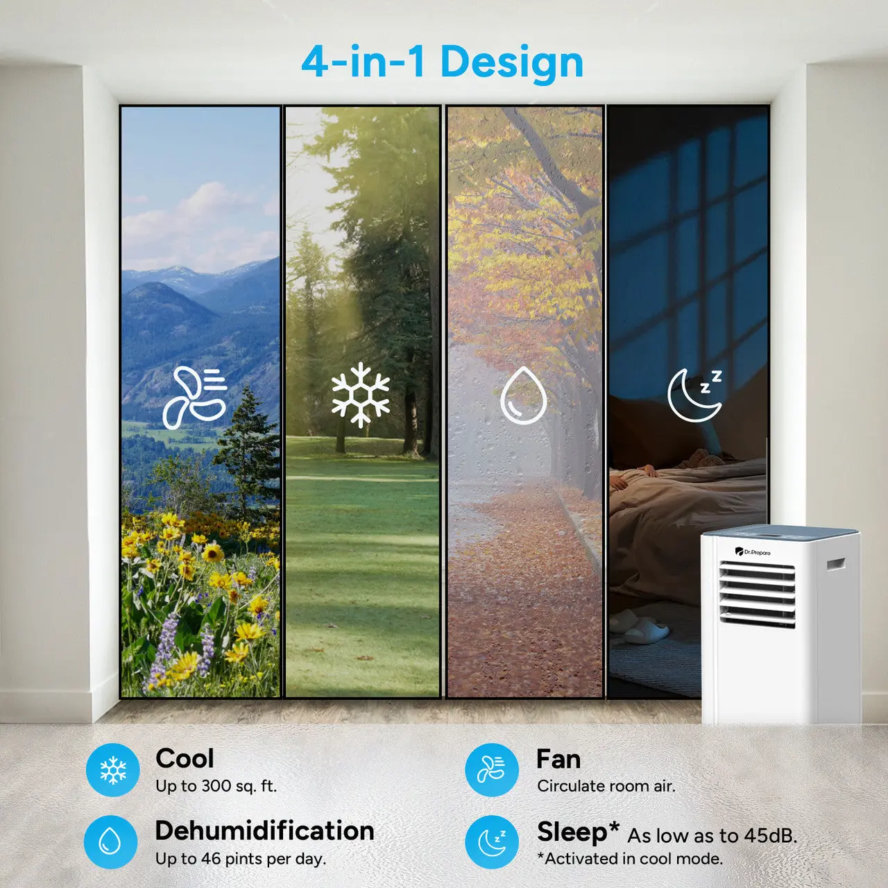 Dr.Prepare 8000 BTU Smart WiFi Portable Air Conditioner - Image 5