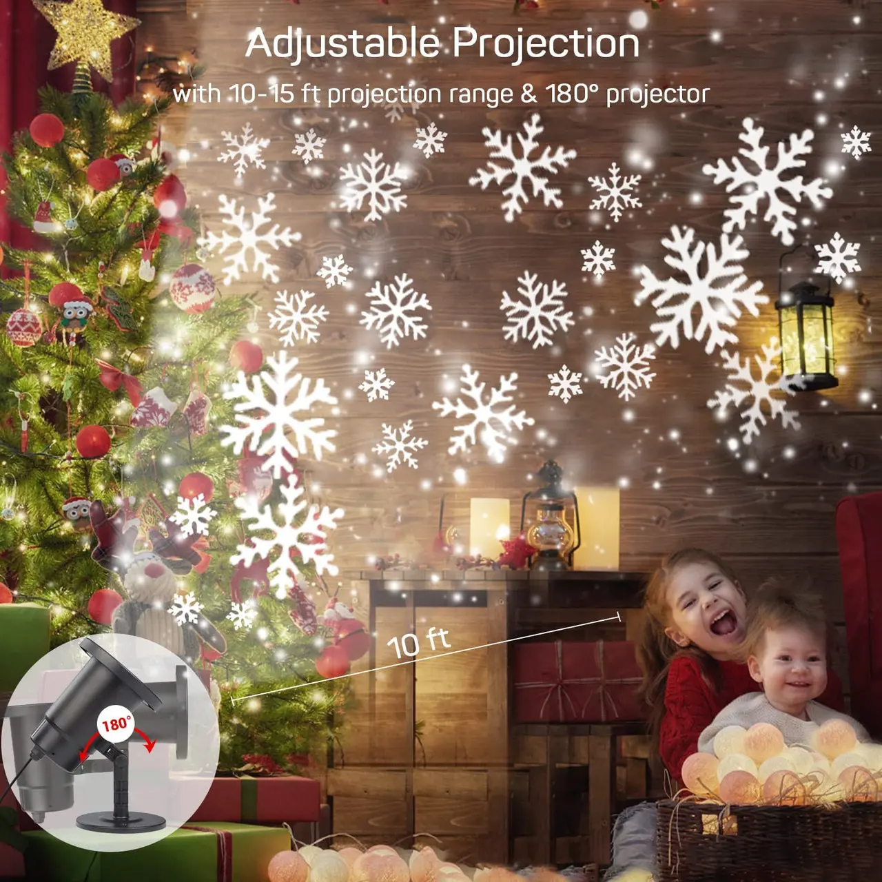 Dr. Prepare Christmas Projector Light with Snow Flakes Patterns - Image 5