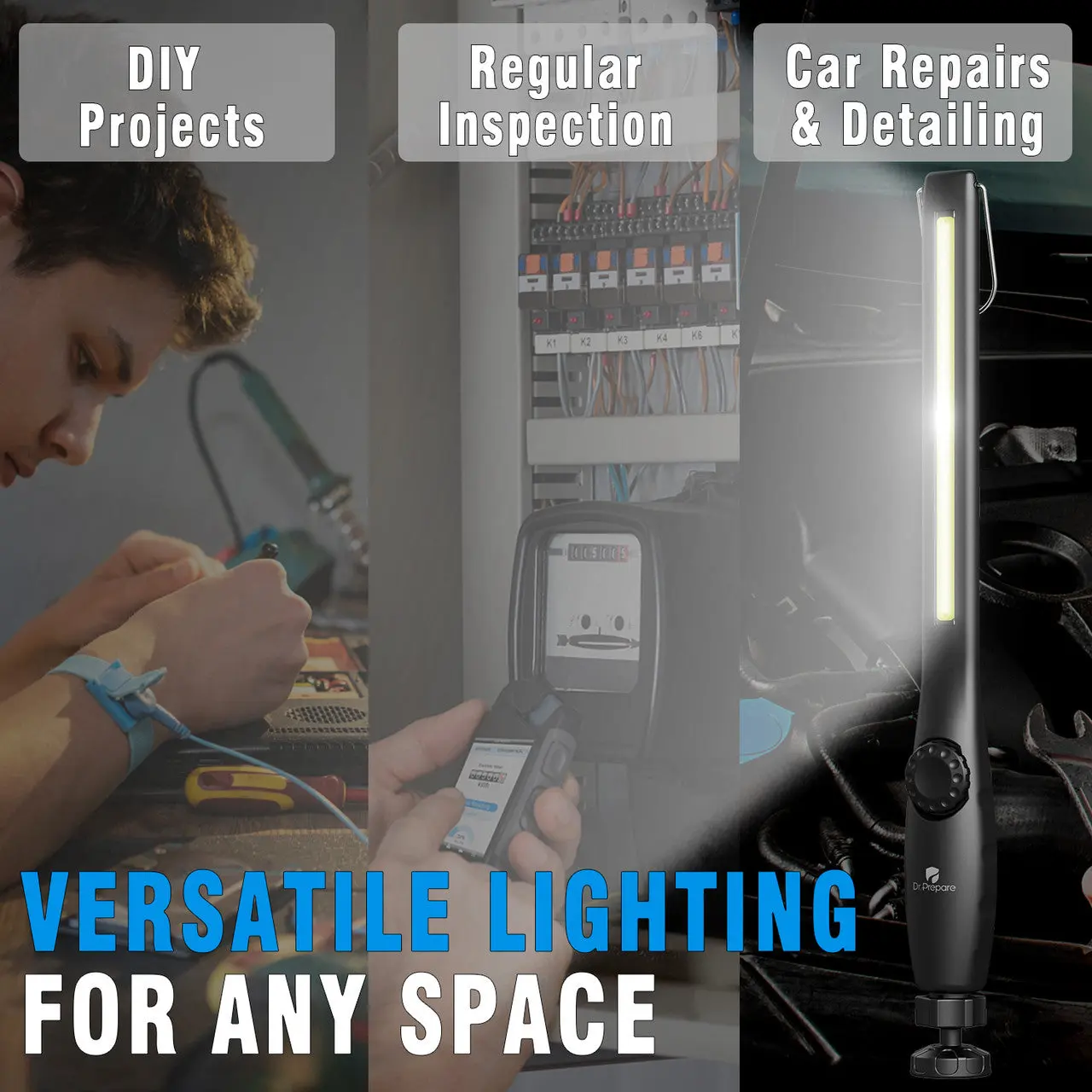Dr. Prepare LED Work Light, 700 Lumens Rechargeable Work Light - Image 14
