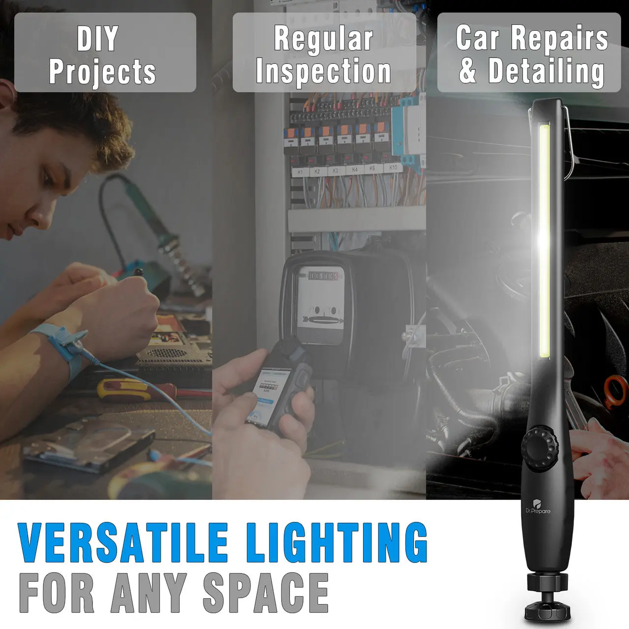 Dr. Prepare LED Work Light, 700 Lumens Rechargeable Work Light - Image 17