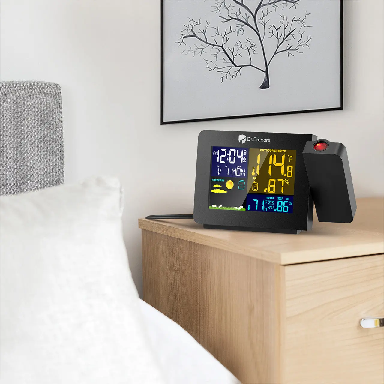 Dr. Prepare Projection Alarm Clock 002 DPWS-OUT-002-US - Image 8