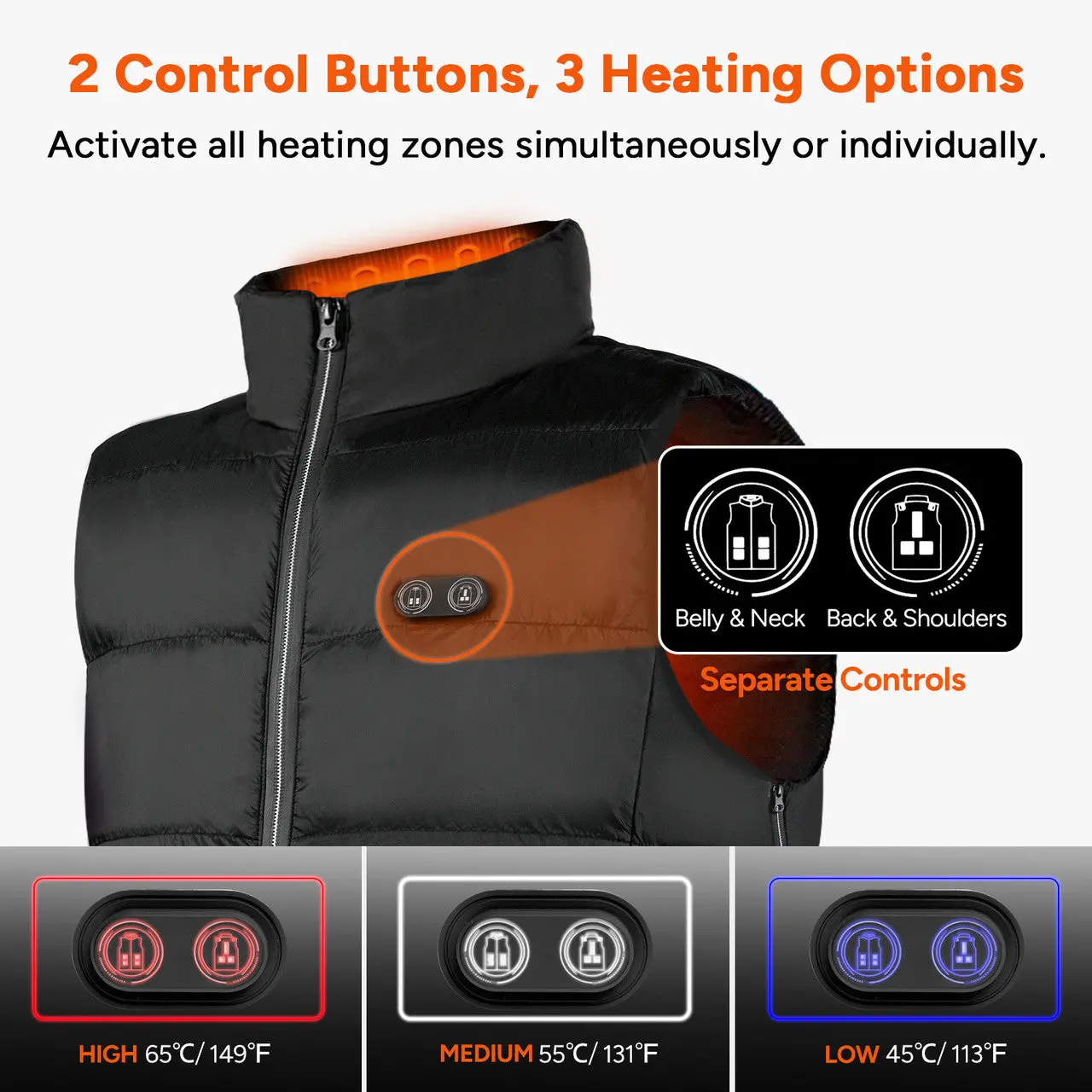 Dr.Prepare USB Electric Heated Vest - Enhanced Warmth - Image 5