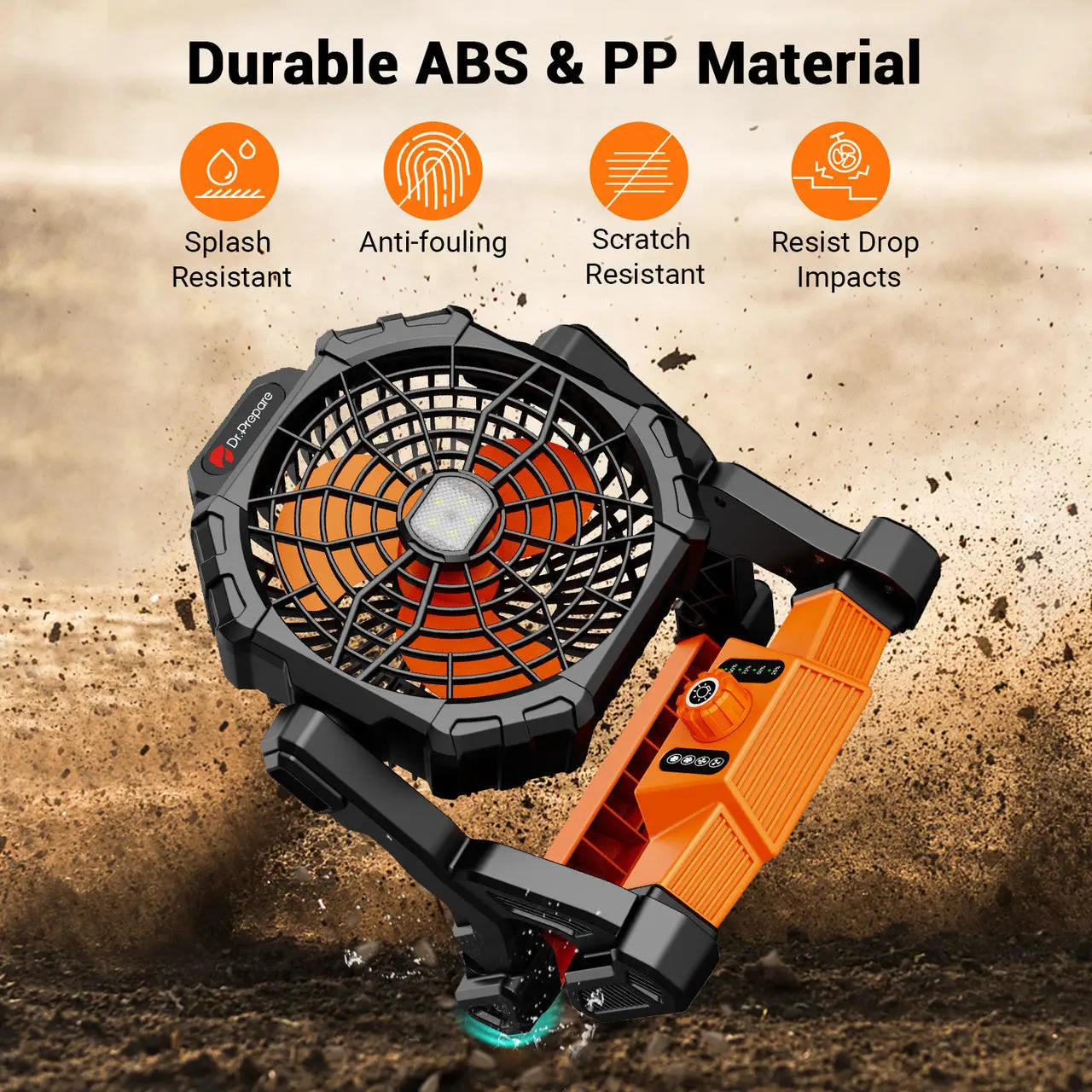 Dr.Prepare X35 Portable Camping Fan with LED Light - Image 13