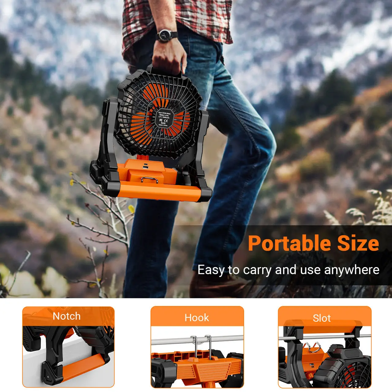 Dr.Prepare X35 Portable Camping Fan with LED Light - Image 15