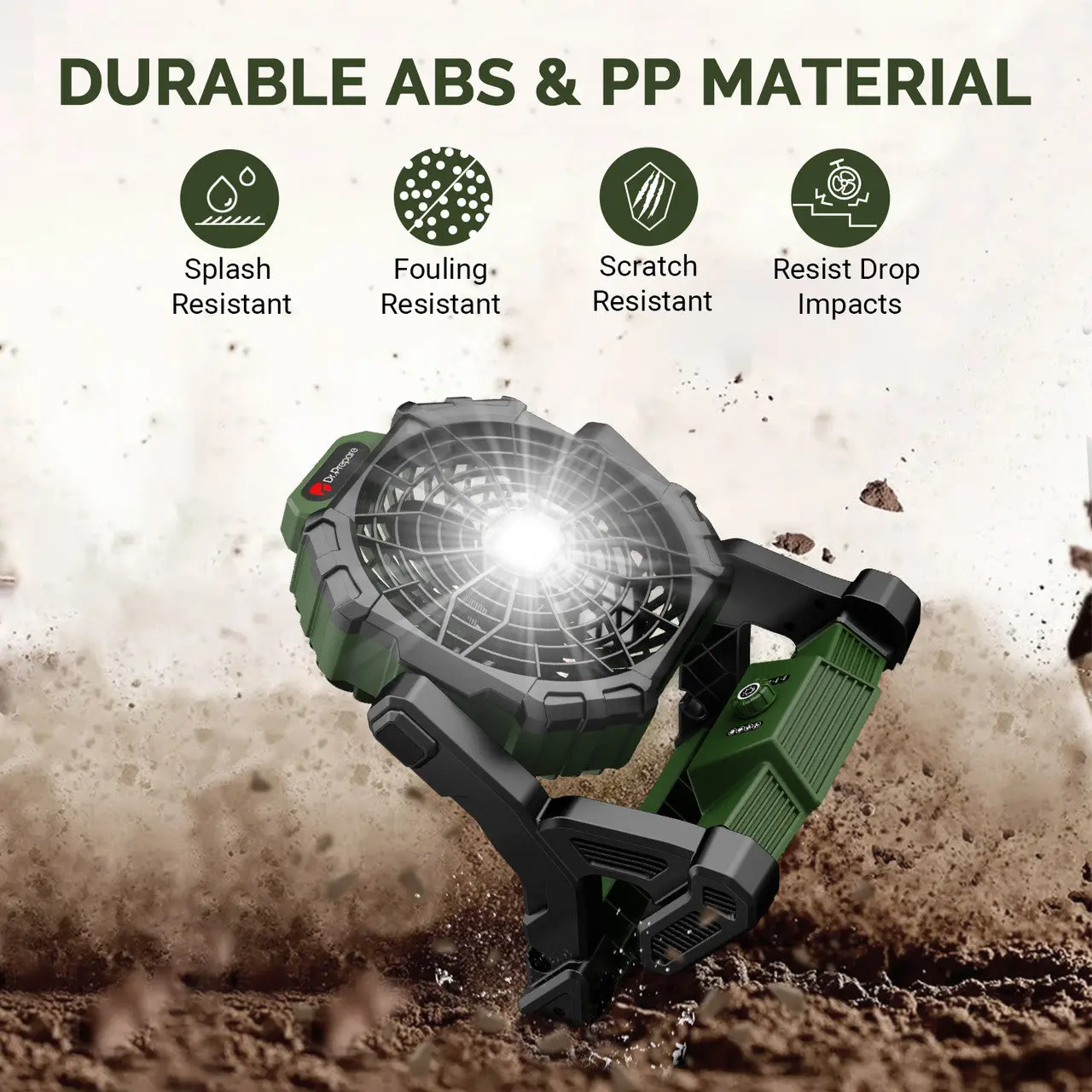Dr.Prepare X35 Portable Camping Fan with LED Light - Image 16