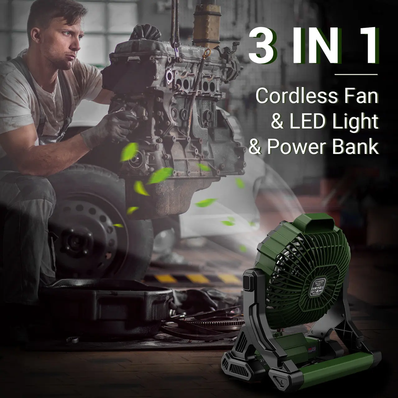 Dr.Prepare X35 Portable Camping Fan with LED Light - Image 18