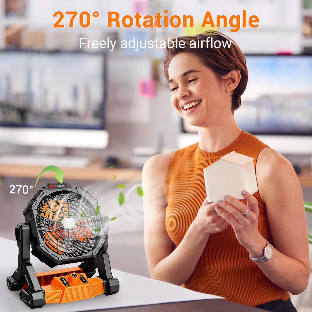Dr.Prepare X35 Portable Camping Fan with LED Light - Image 7