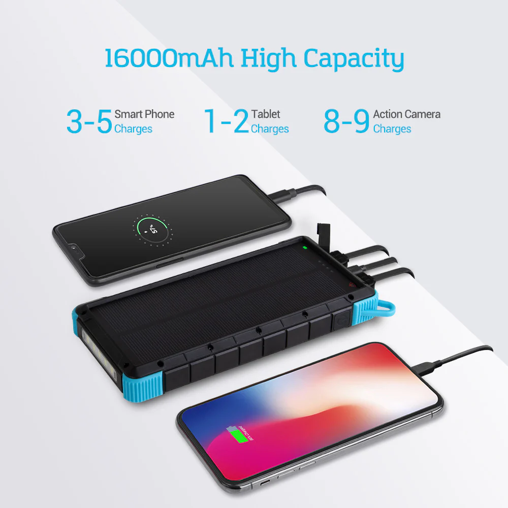 E.POWER 16000mAh Portable Solar Charger - Image 3