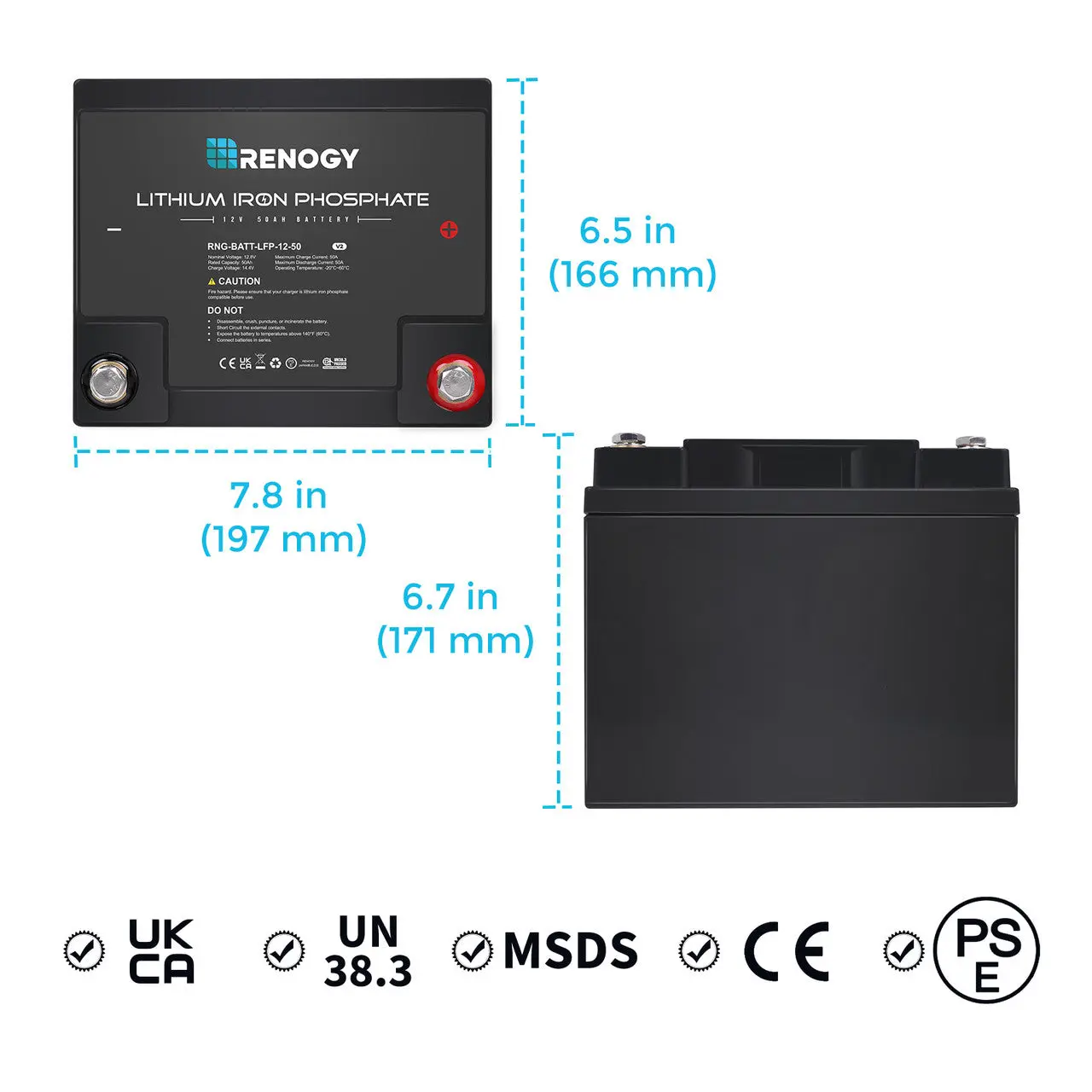 Lithium Iron Phosphate Battery 12 Volt 50 Ah - Image 8