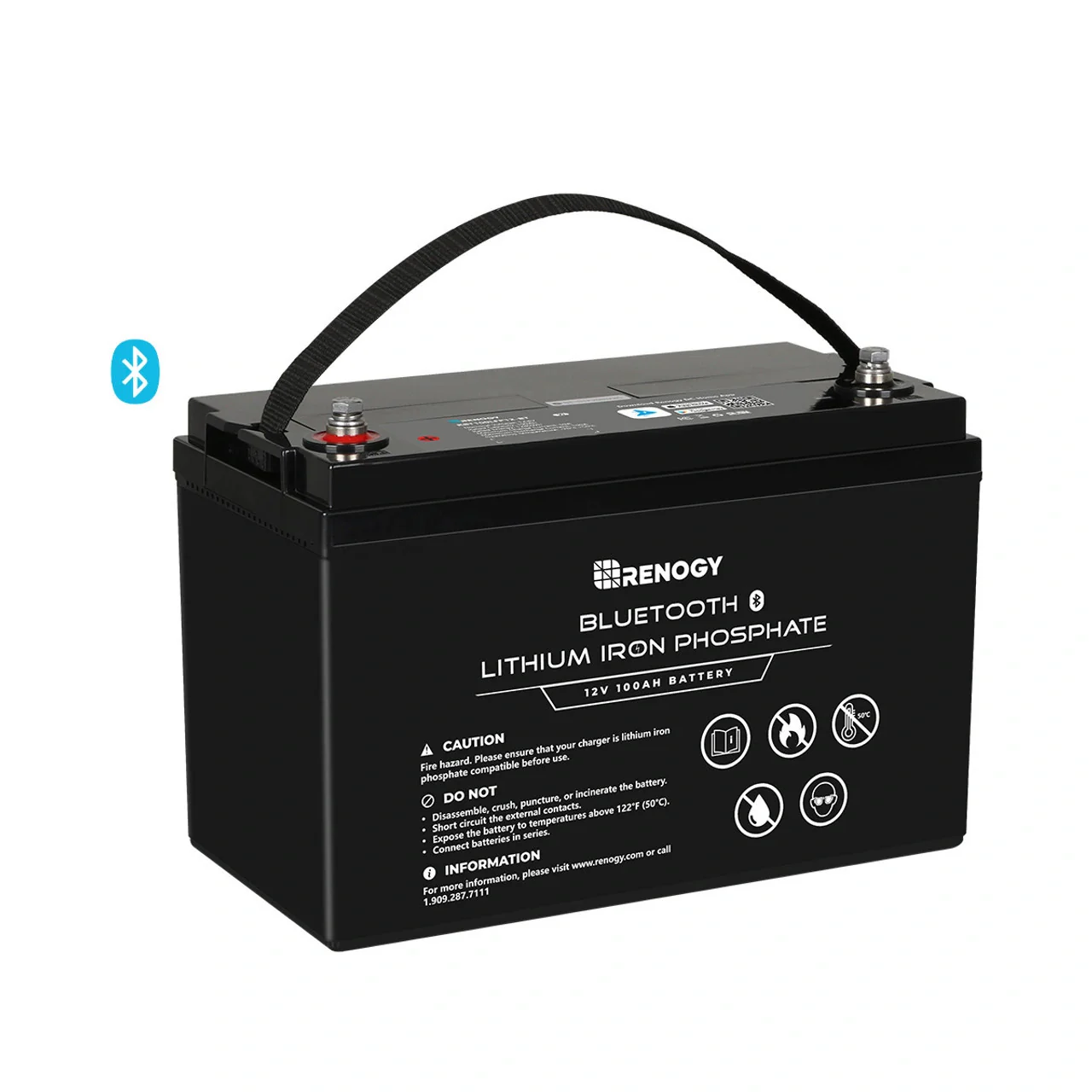Refurbished 12V 100Ah Lithium Iron Phosphate Battery w/ Bluetooth - Image 10