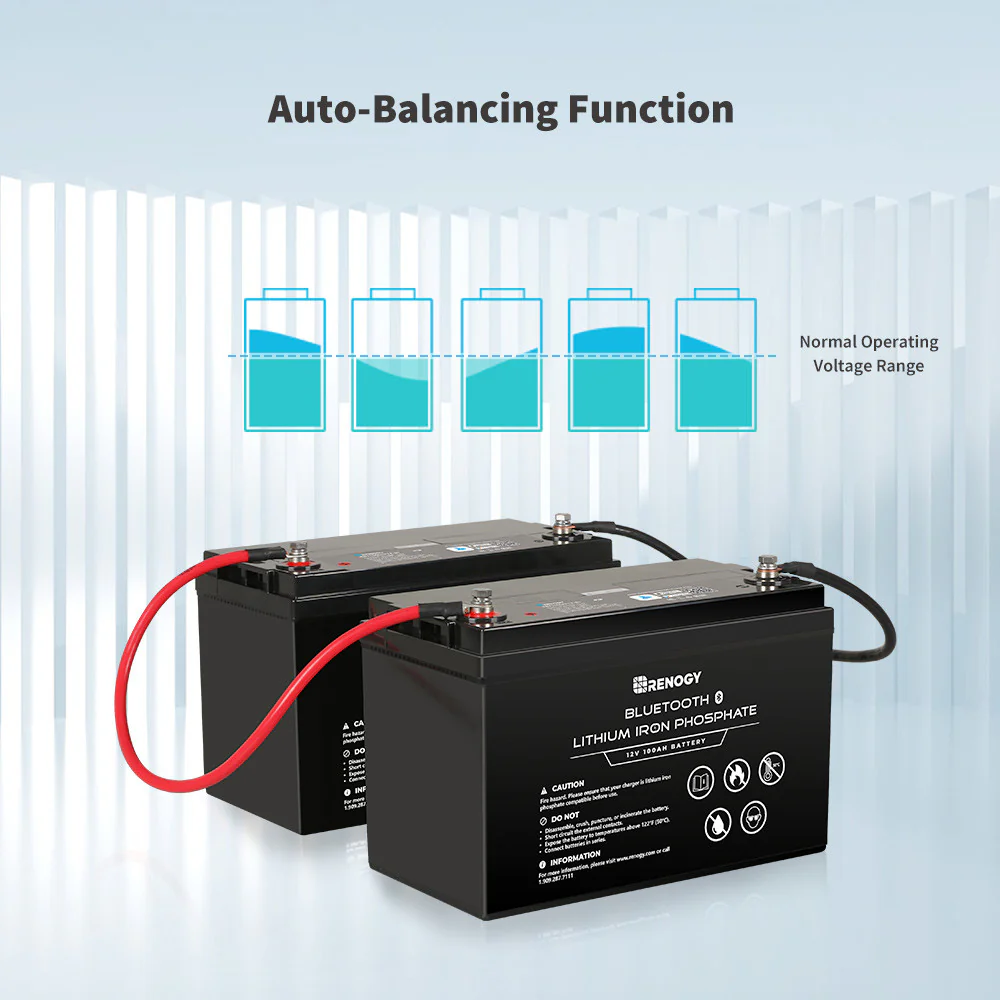 Refurbished 12V 100Ah Lithium Iron Phosphate Battery w/ Bluetooth - Image 7