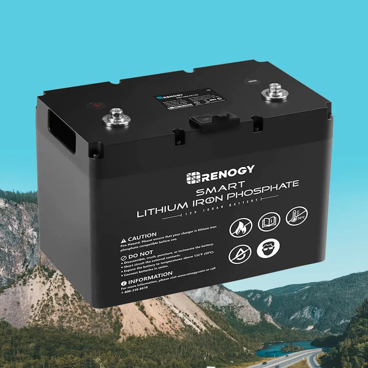 Refurbished 12V 100Ah Smart Lithium Iron Phosphate Battery - Image 10