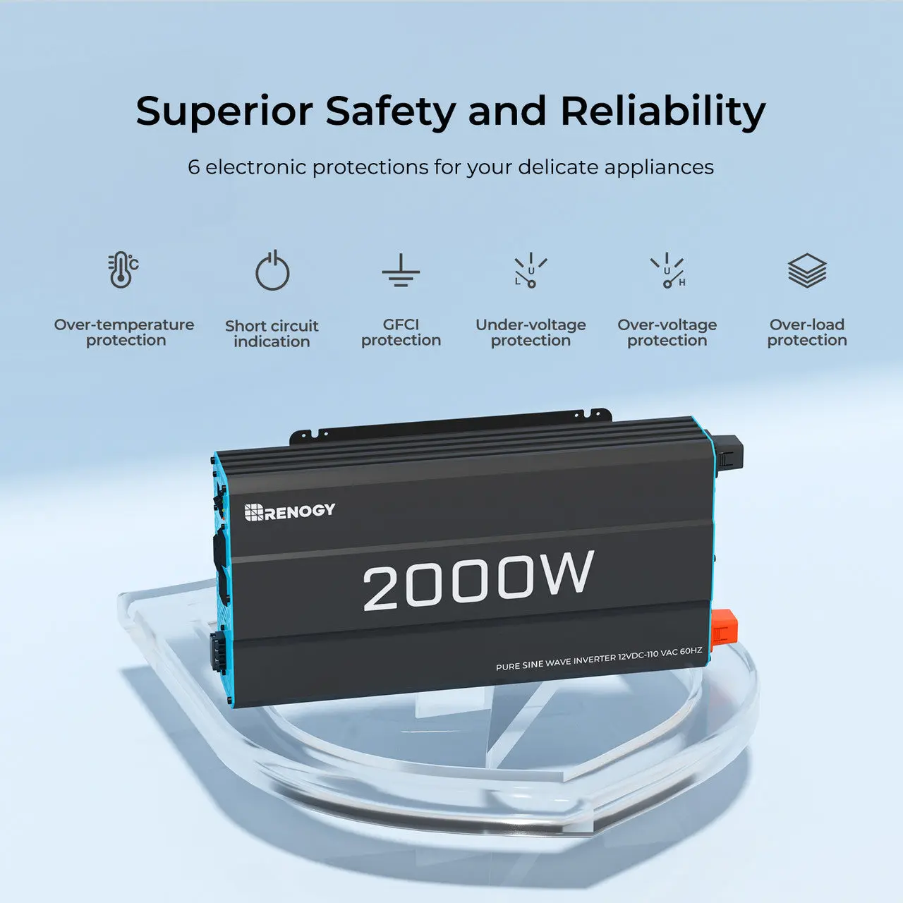 Refurbished 2000W 12V Pure Sine Wave Inverter - Image 5