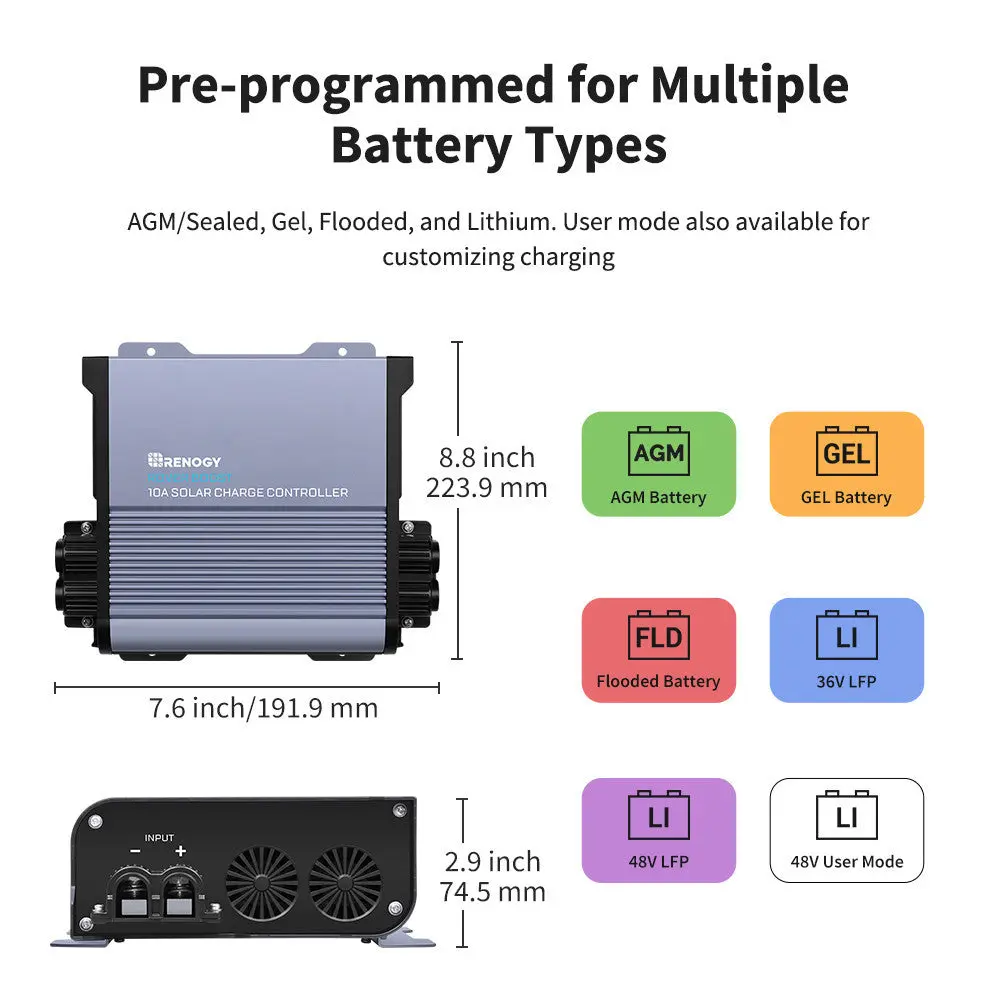 Refurbished 36V/48V Rover Boost 10A MPPT Solar Charge Controller - Image 6