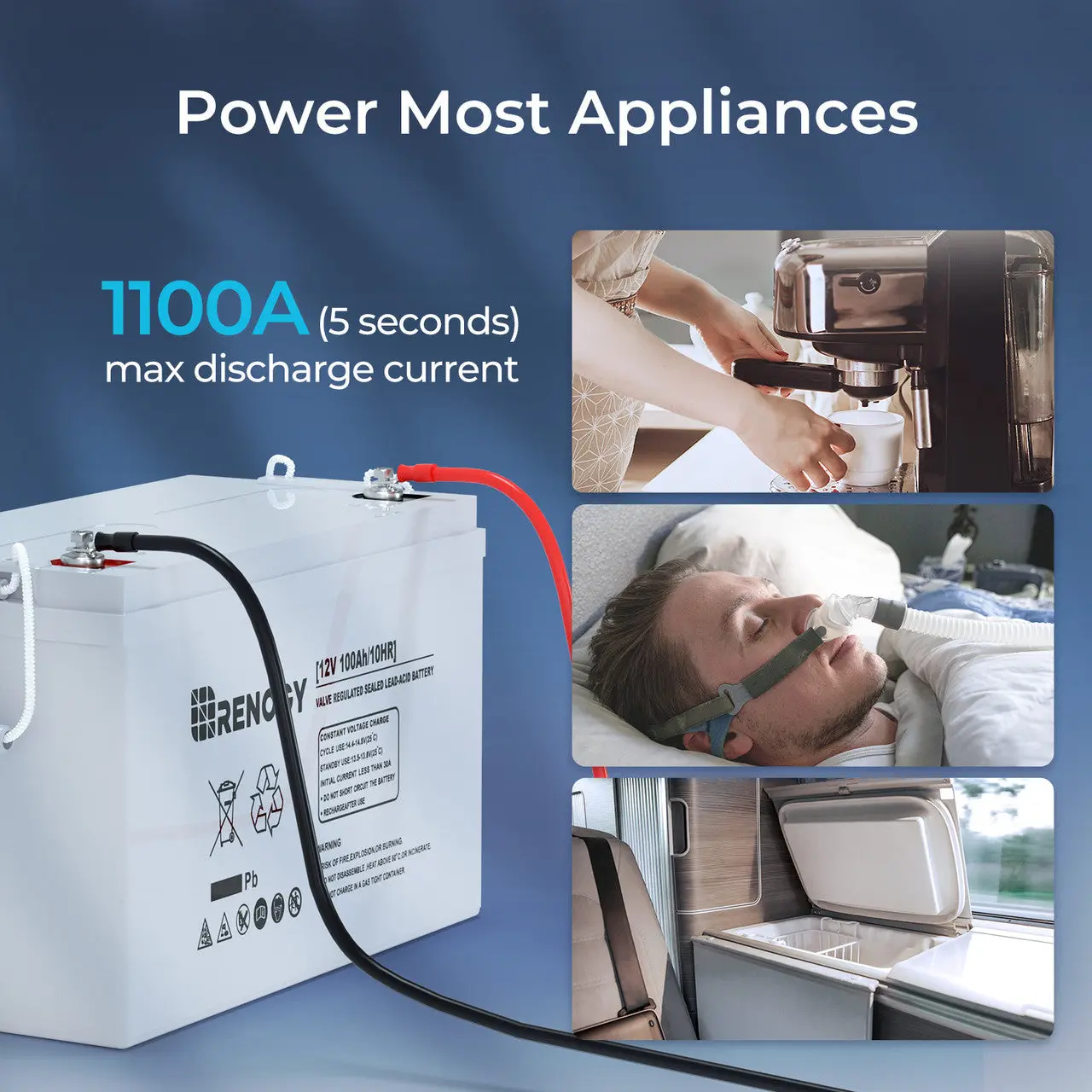 Refurbished Deep Cycle AGM Battery 12 Volt 100Ah - Image 6