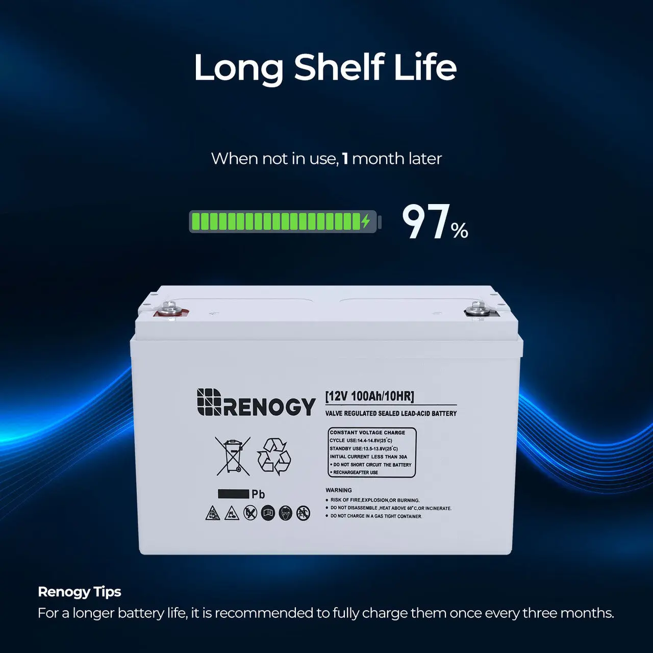 Refurbished Deep Cycle AGM Battery 12 Volt 100Ah - Image 7