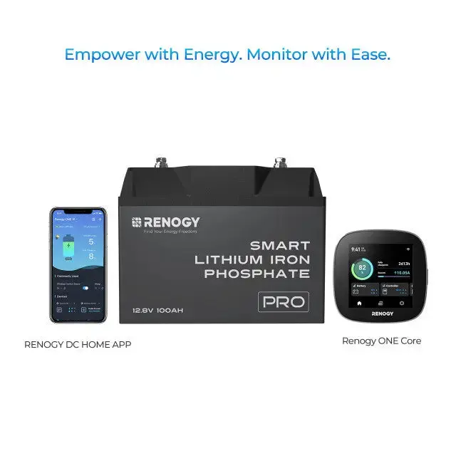 12V  100Ah Smart Lithium Iron Phosphate Battery w/Bluetooth & Self-heating Function | Pro Series - Image 6