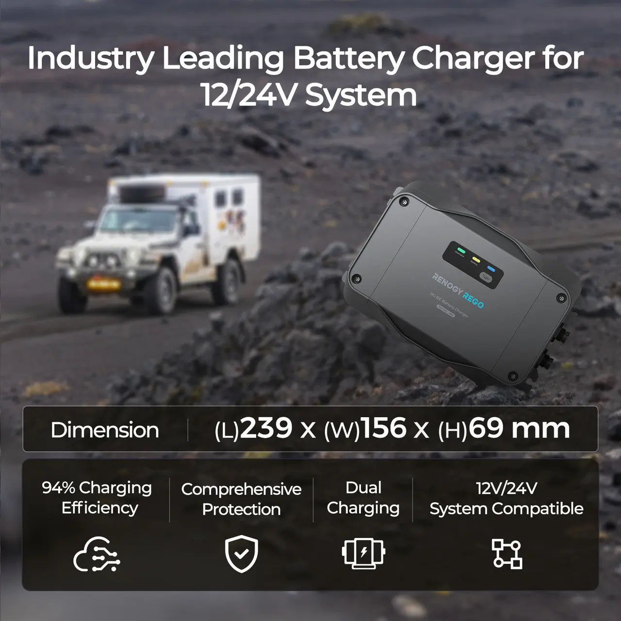 REGO 12V/24V 30A DC-DC Battery Charger - Image 10