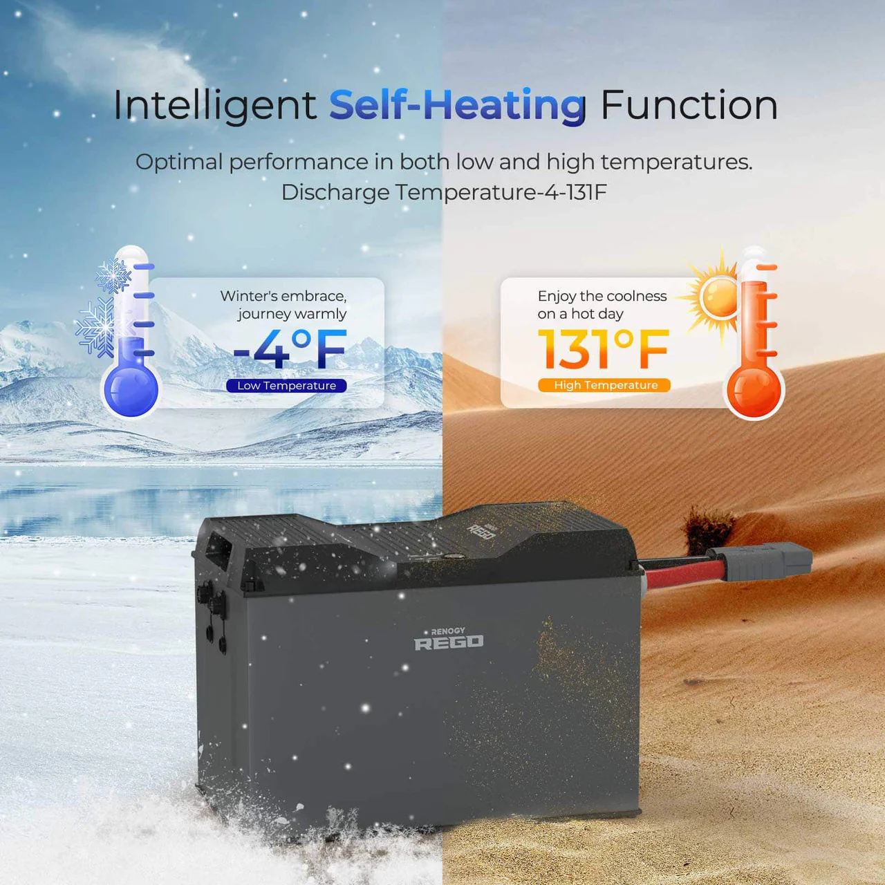 12V 400Ah Cold Weather LiFePO4 Battery | Rego Series - Image 5