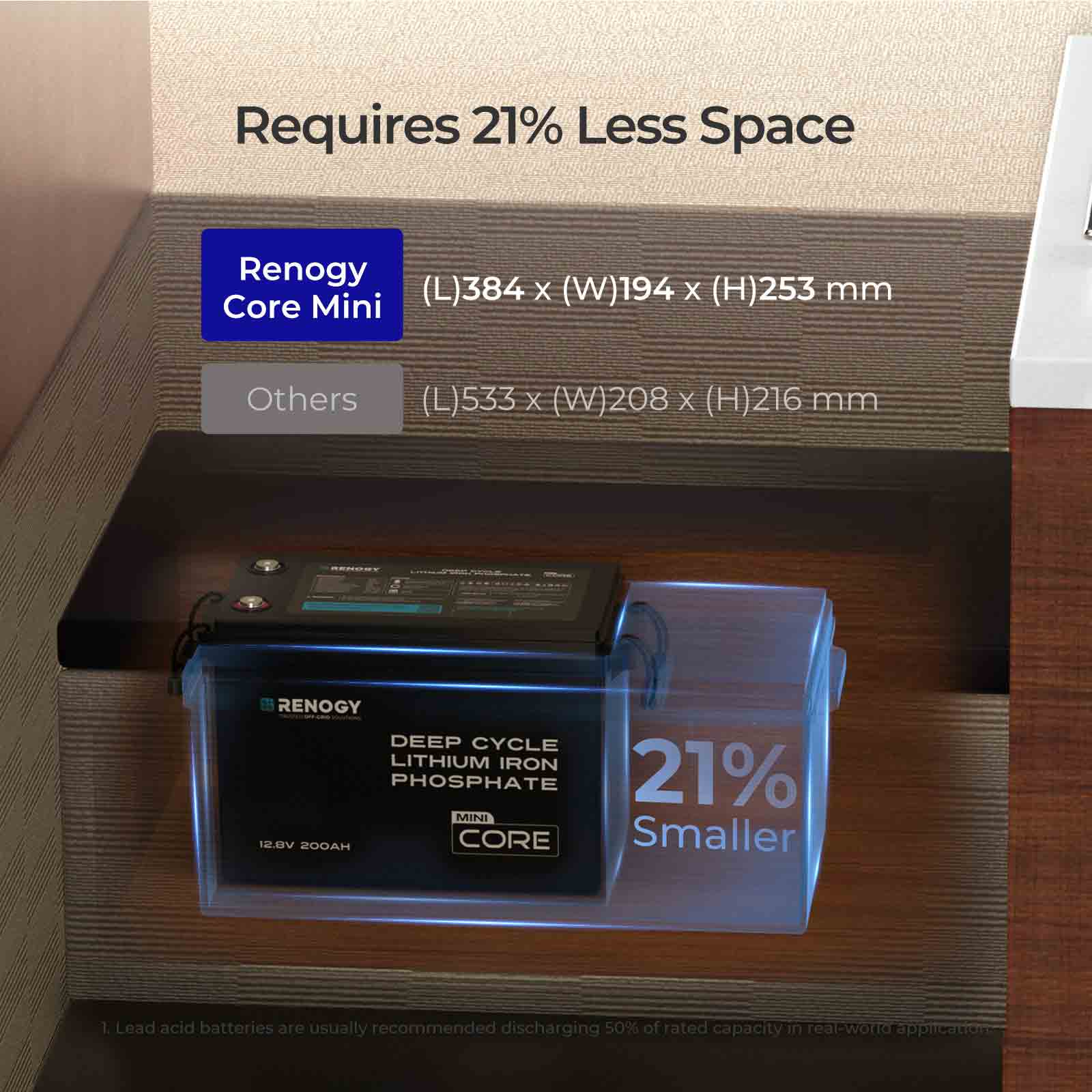 Renogy Core Mini - LiFePO4 12.8V 300/200/100Ah Lithium Batteries - Image 19