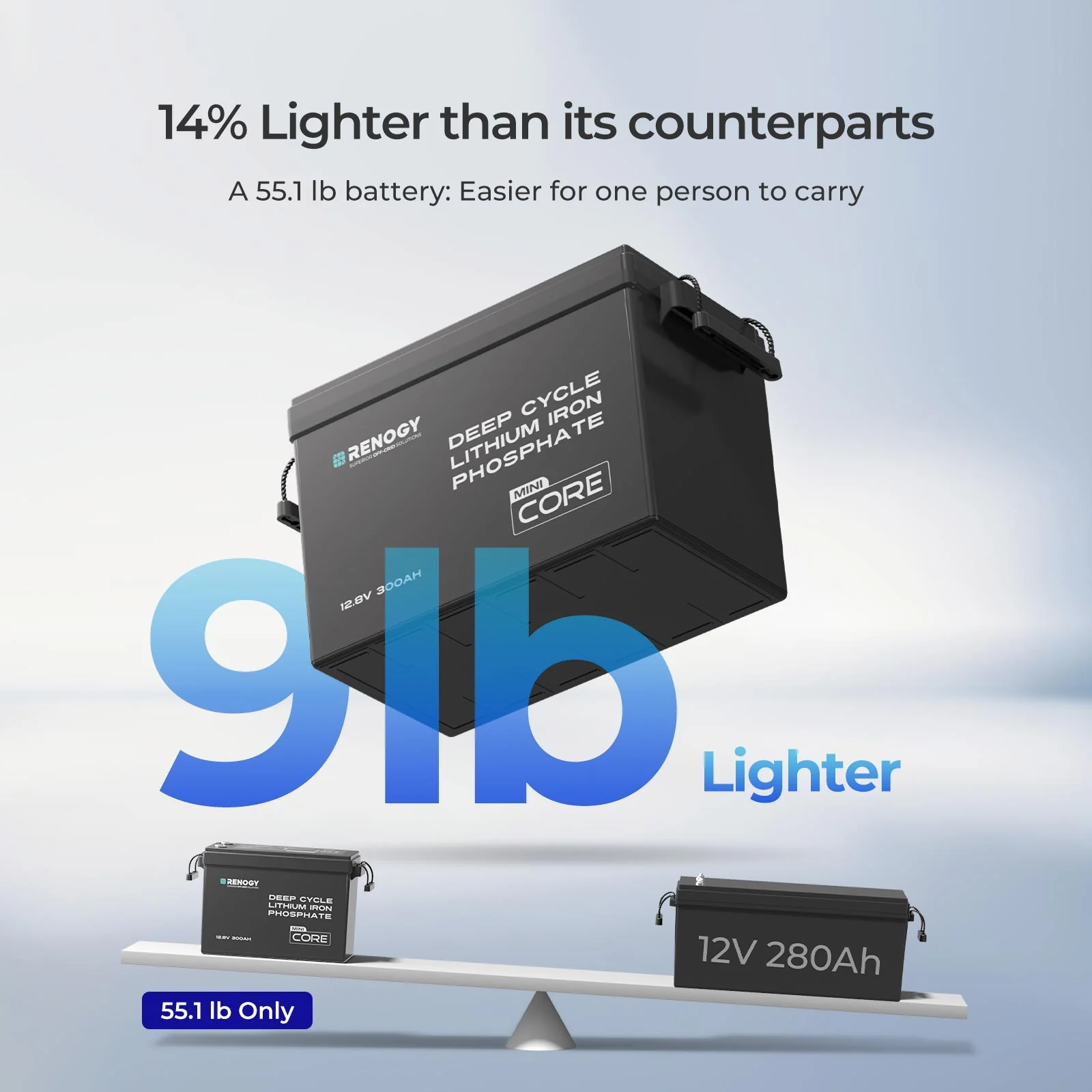 Renogy Core Mini - LiFePO4 12.8V 300/200/100Ah Lithium Batteries - Image 20