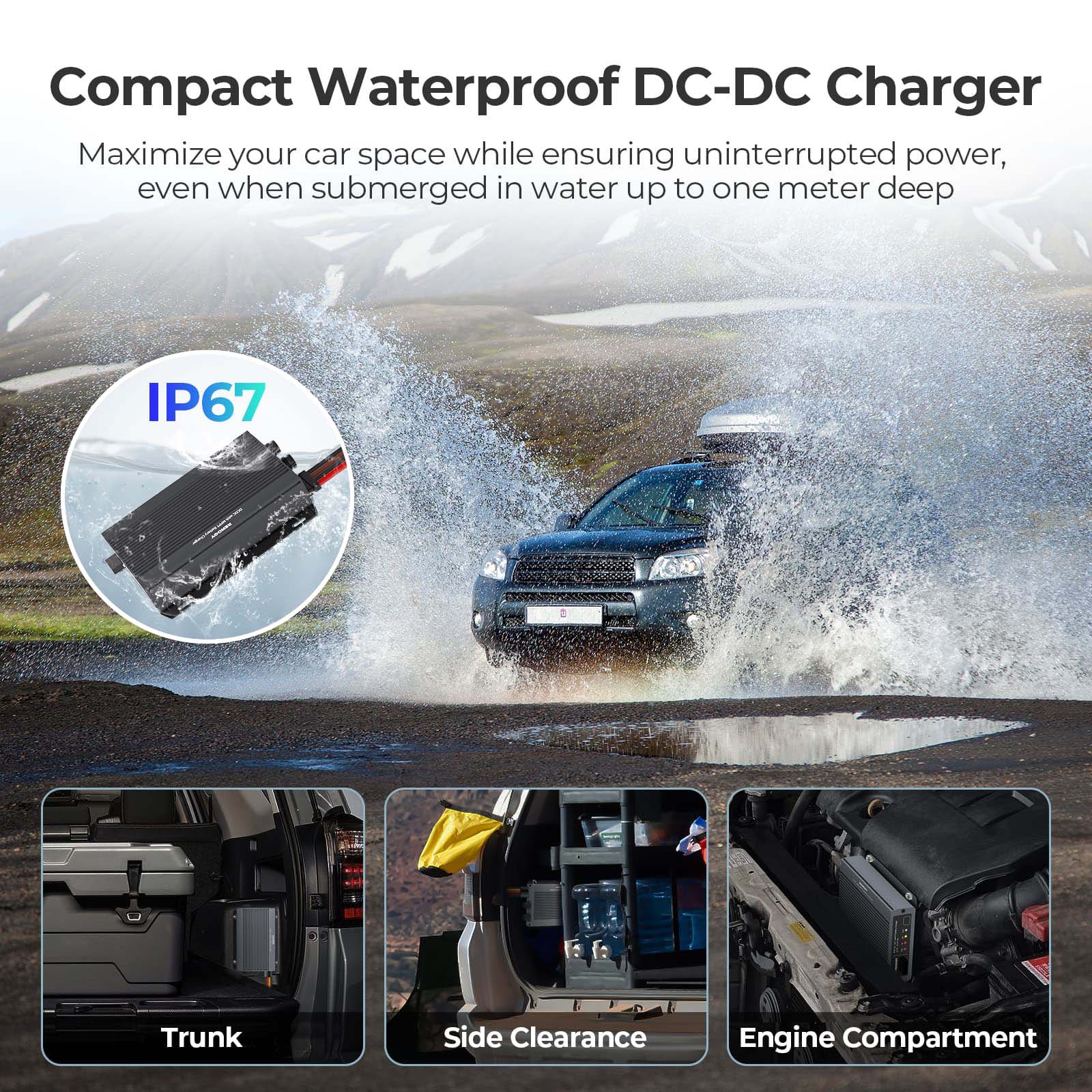 12V/24V IP67 50A DC-DC  Battery Charger with MPPT - Image 4