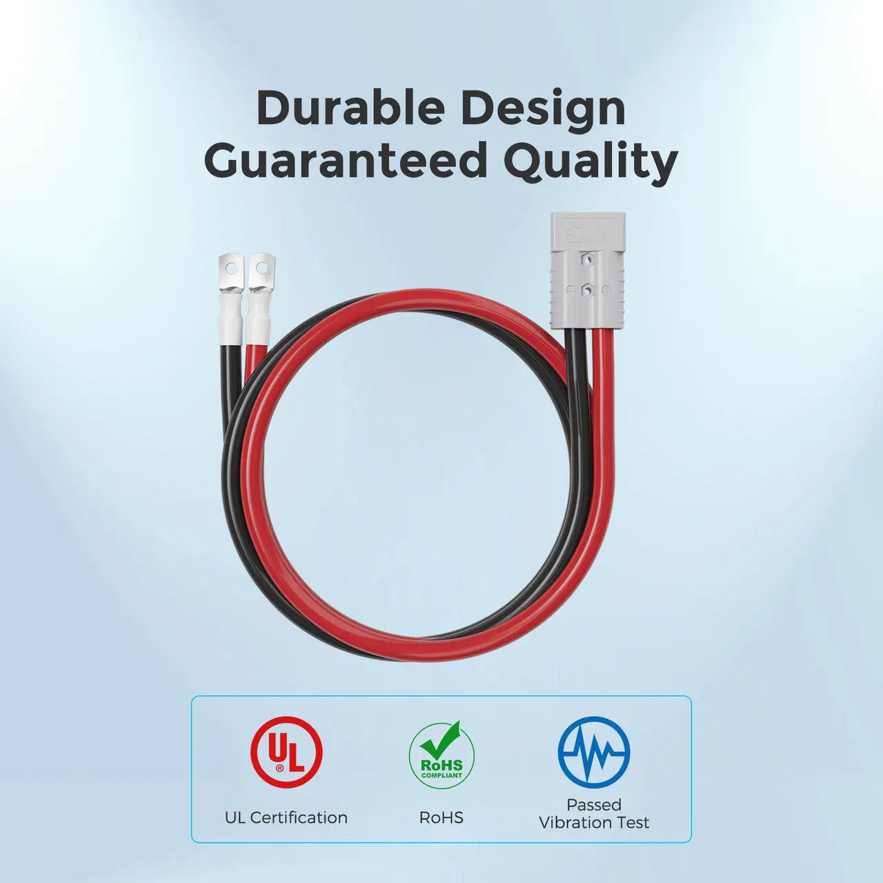 Renogy 5FT 3/0AWG Anderson Adapter Cable Anderson SB350 - Ring Lug - Image 4