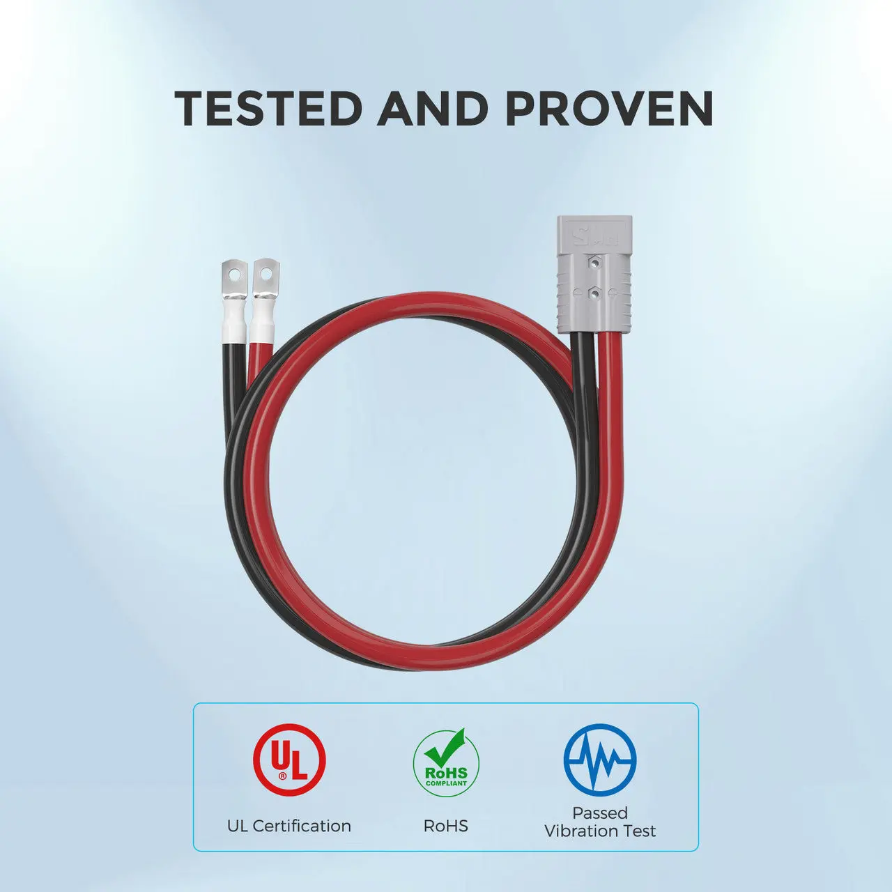 Renogy 5FT 4/0AWG Anderson Adapter Cable Anderson SB350 - 5/16 in Lugs - Image 4