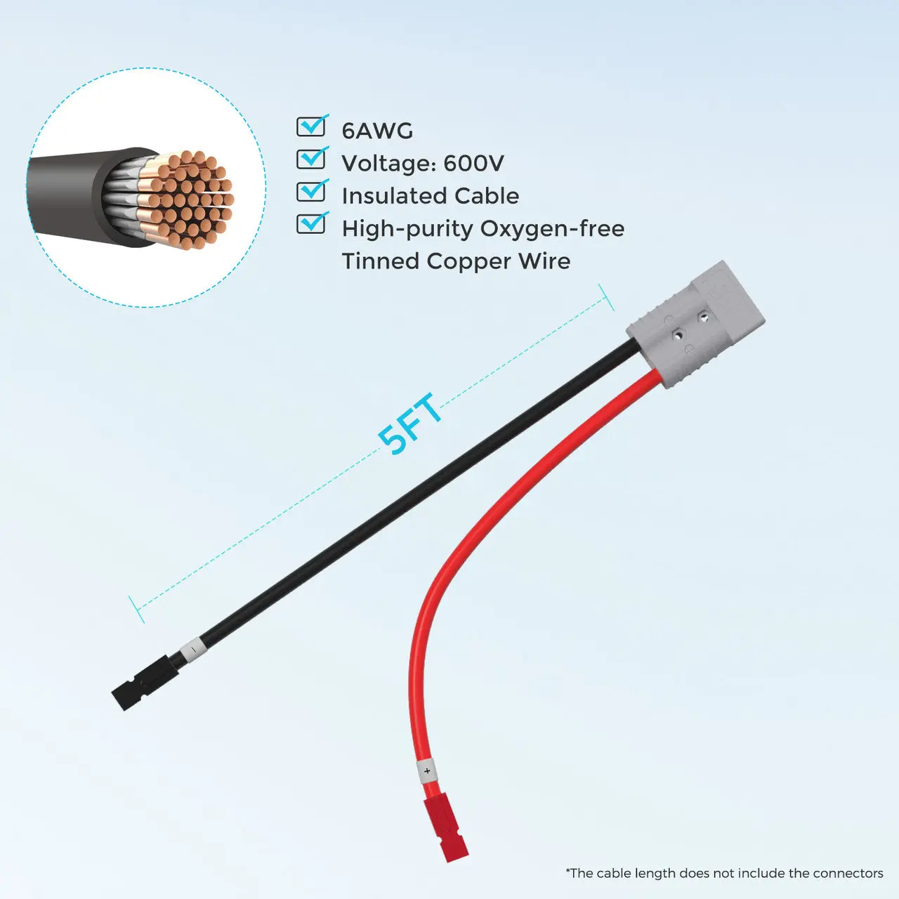 Renogy 5FT 6AWG Anderson Adapter Cable(Anderson PP75 - Anderson SB120) - Image 5